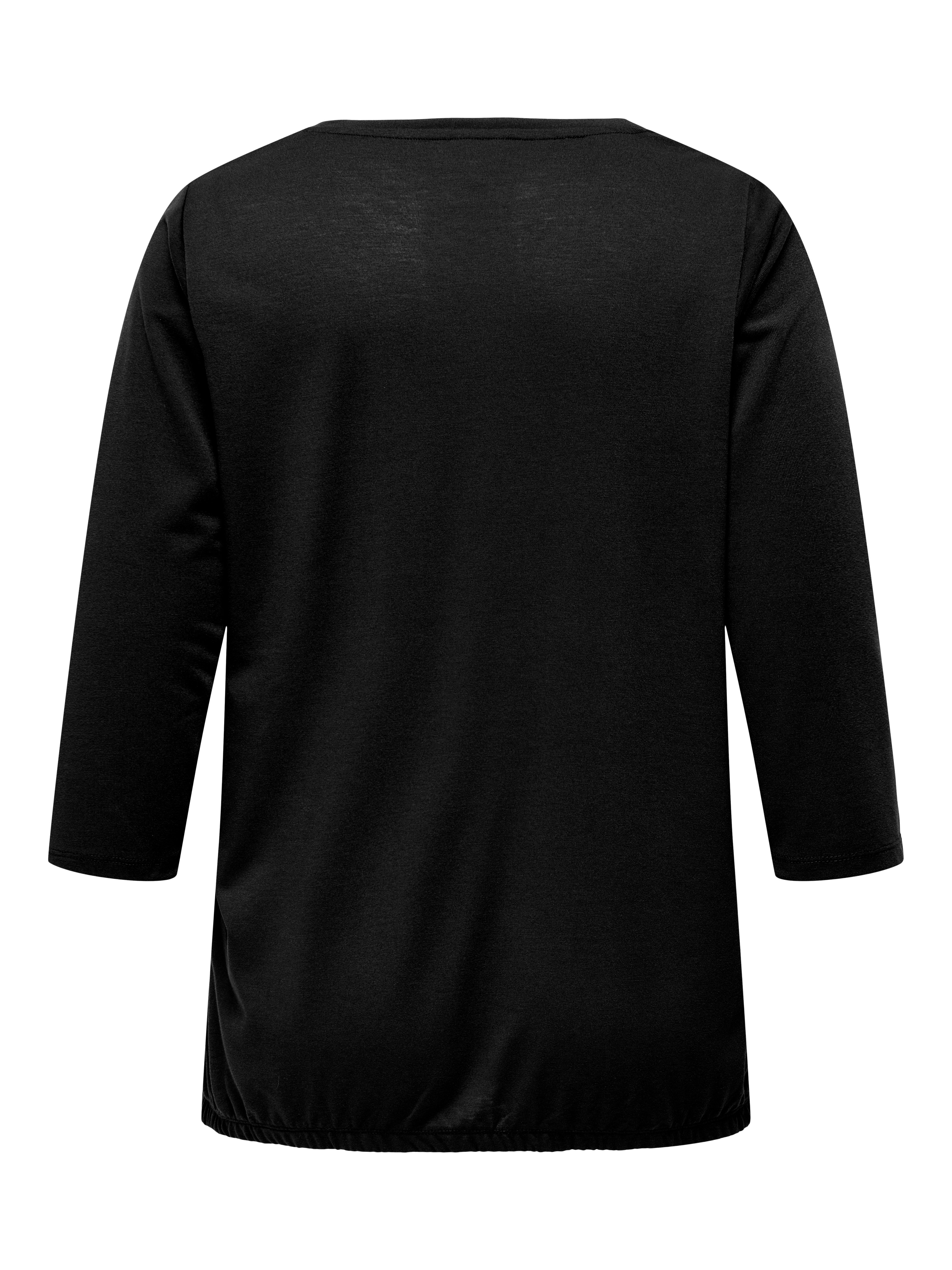 ONLY CARMAKOMA Shirt met 3/4 mouwen CARCARLINNE V-NECK 3/4 TOP JRS BF