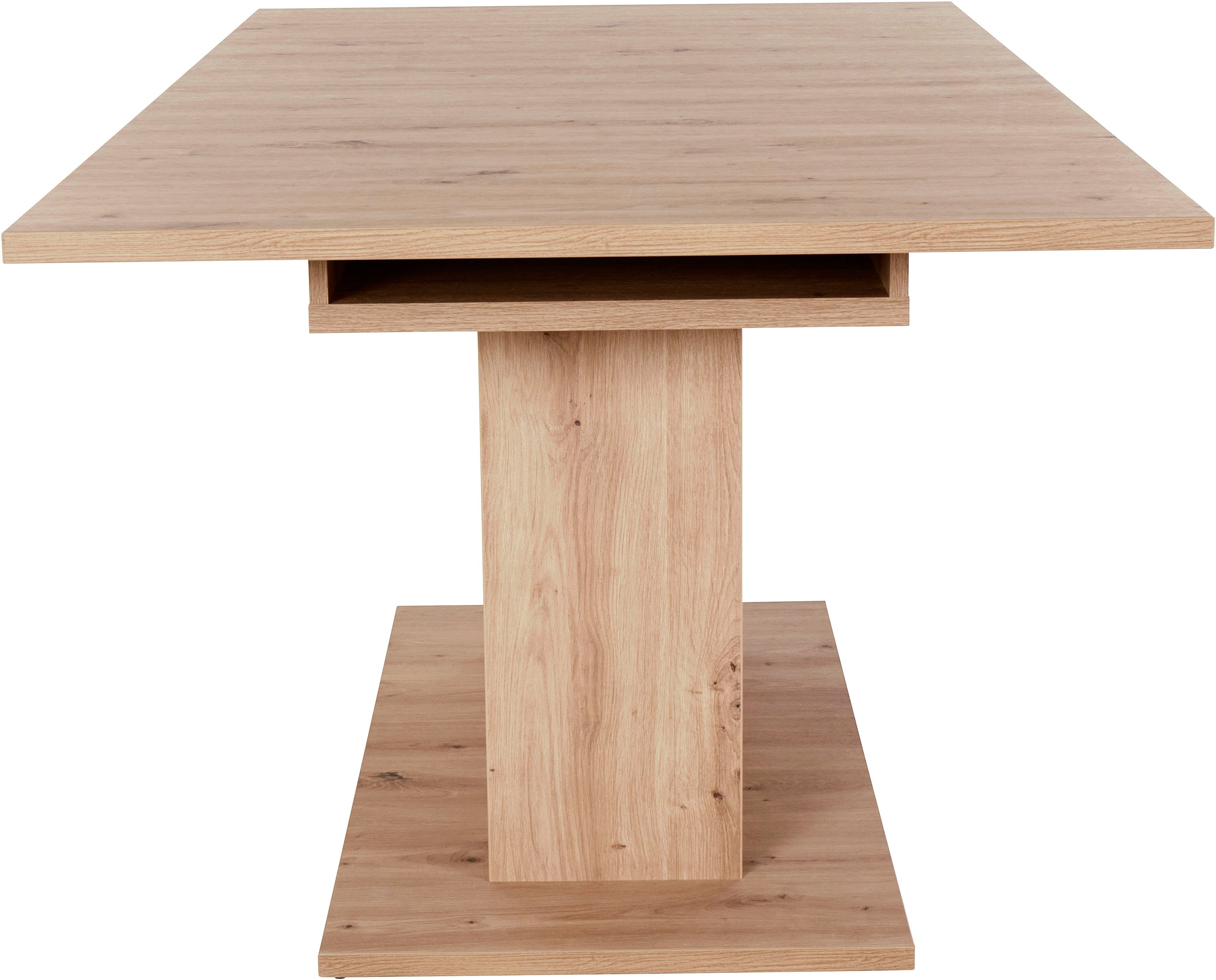 Home affaire Eettafel SABRINA Breedte 160 cm, uittrekfunctie