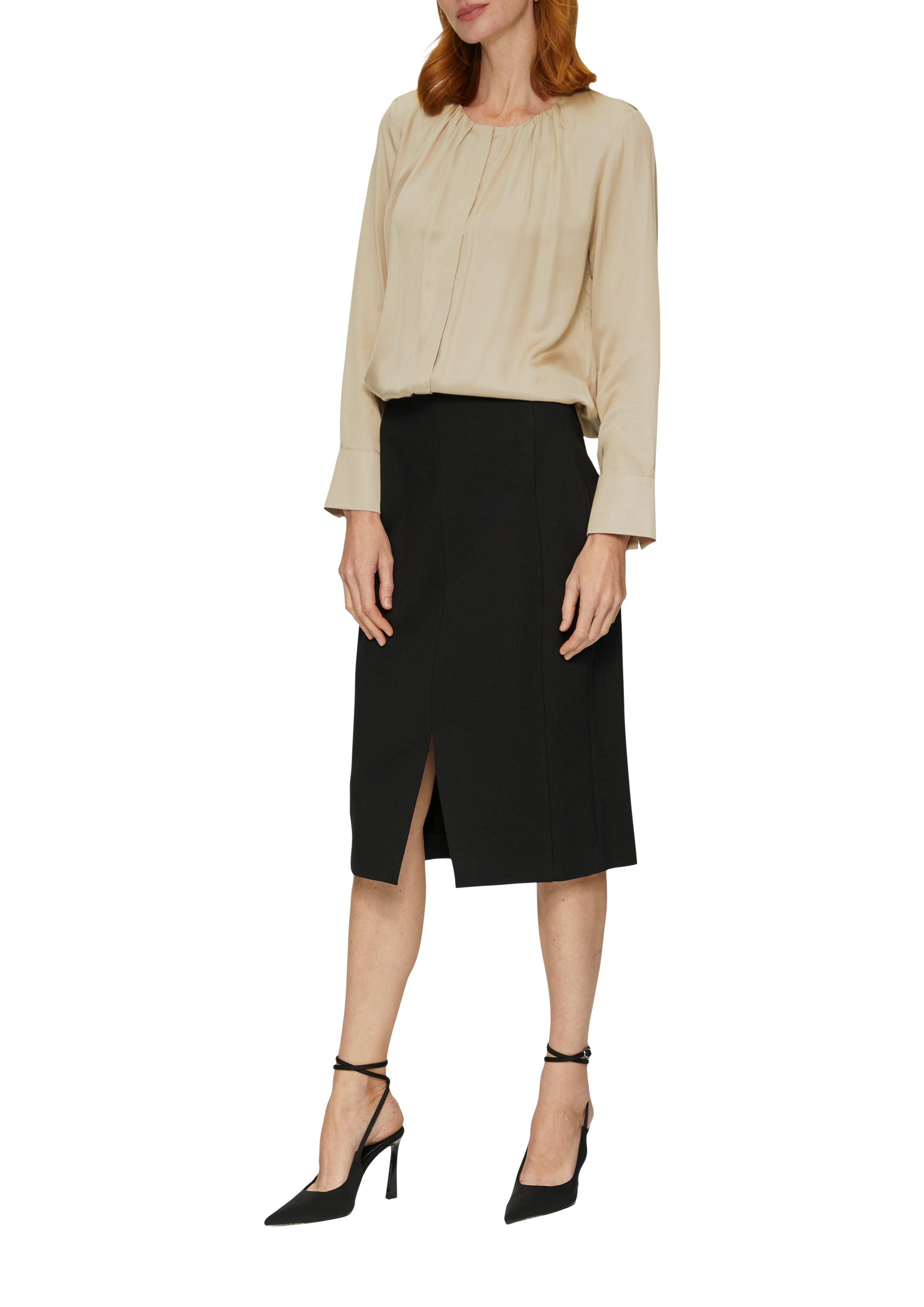 s.Oliver BLACK LABEL Satijnen blouse in satijn-look