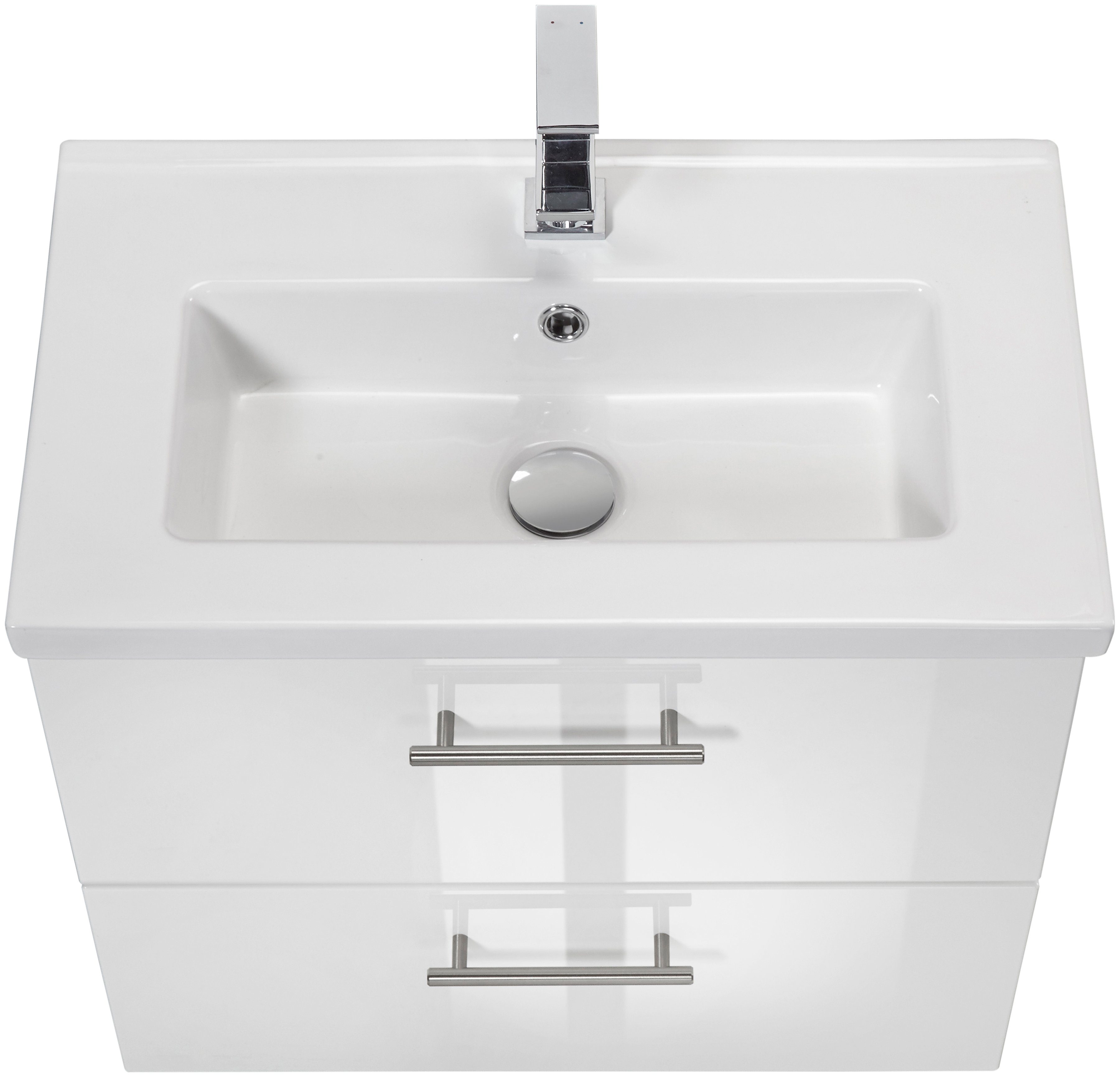 welltime Wastafelonderkast Trento, in verschillende designs en kleuren Breedte 60 cm, diepte 36 cm, SlimLine badkamermeubel