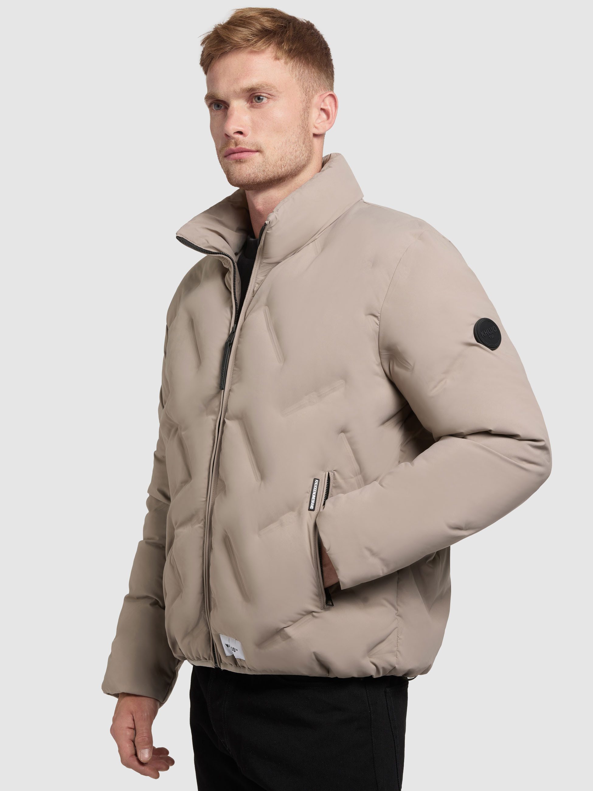 khujo Gewatteerde jas Clover met hoogwaardige reliëf