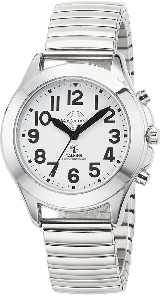 MASTER TIME Radiografisch horloge Sprekende radiogestuurde klok met trekband, MTLA-10706-60M