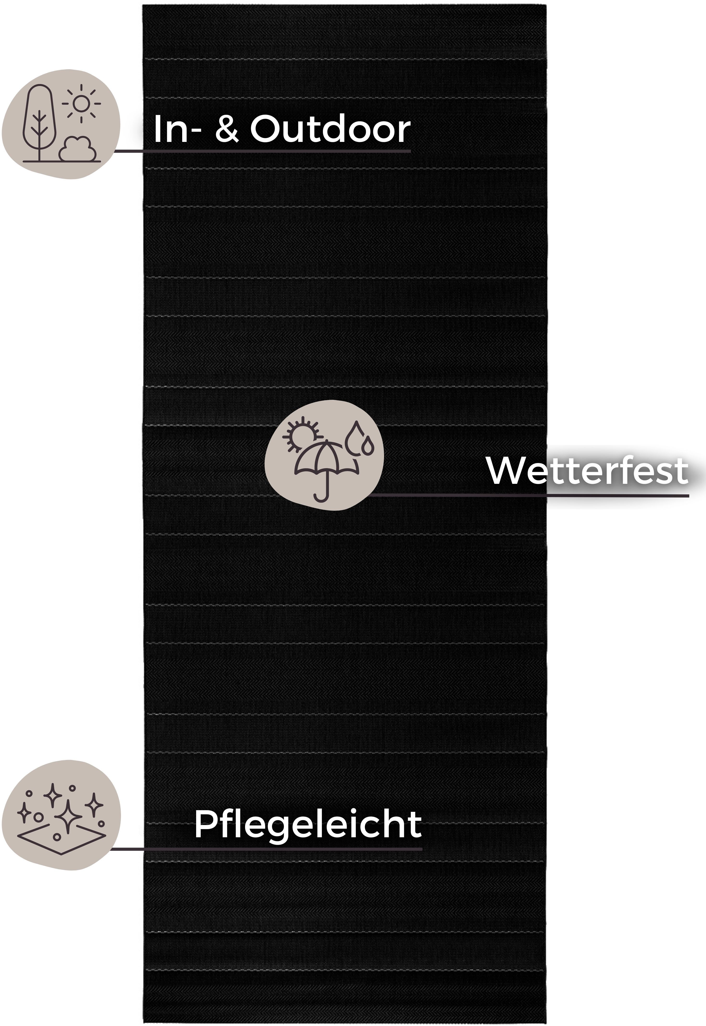 HANSE Home Vloerkleed Fürth Binnen- en buitengebruik, loper, weerbestendig, balkon, tuin, woonkamer, modern
