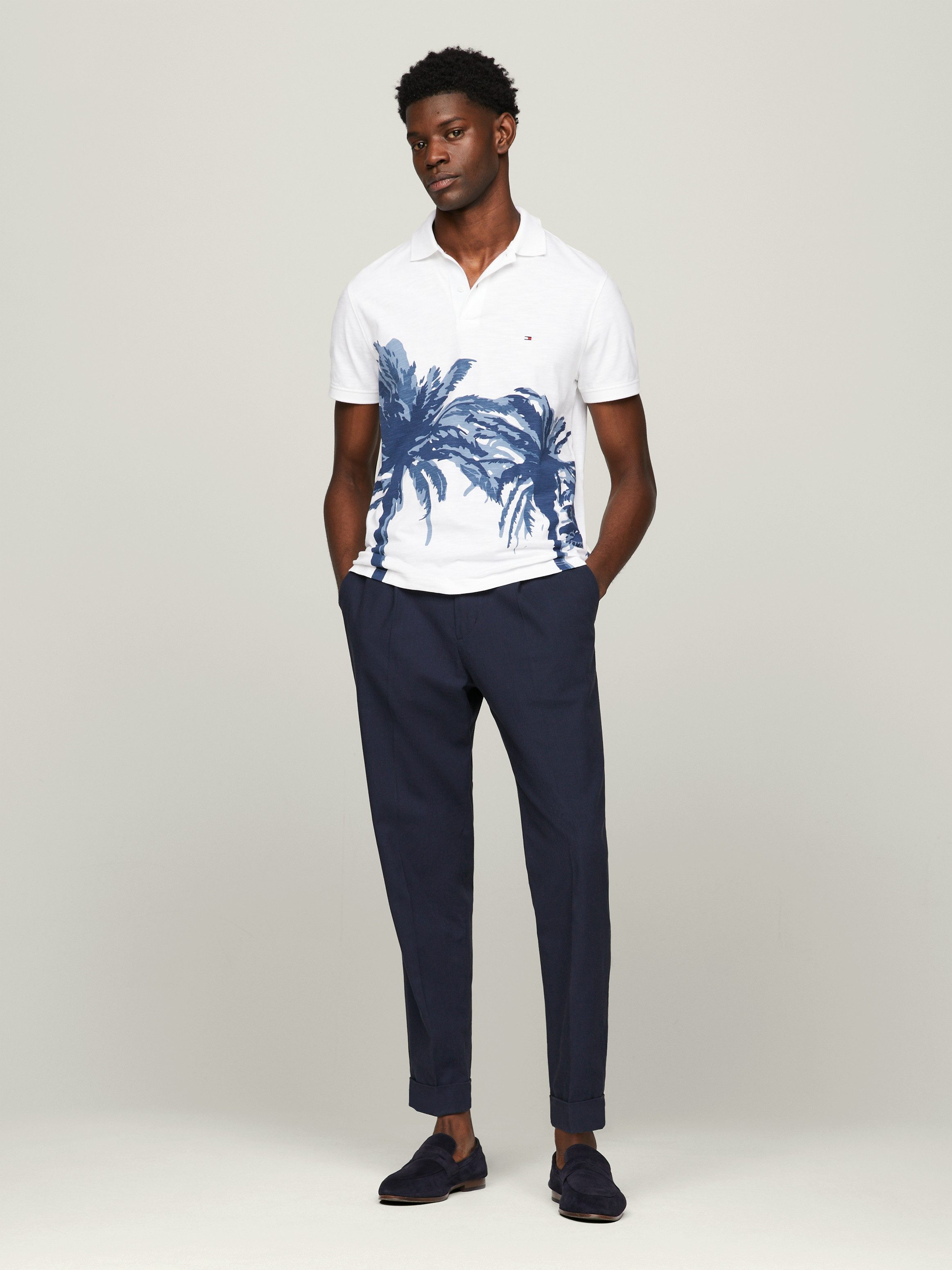 Tommy Hilfiger Poloshirt PALM PLACEMENT PRINT REG POLO