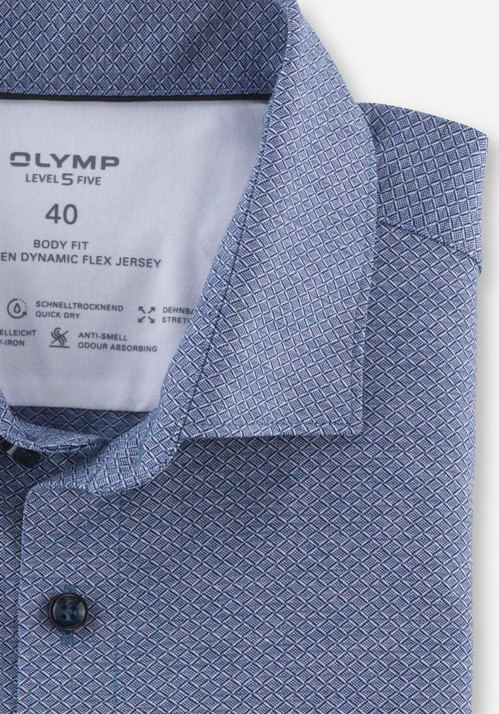 OLYMP Businessoverhemd Level Five body fit van de 24/7 level 5-serie