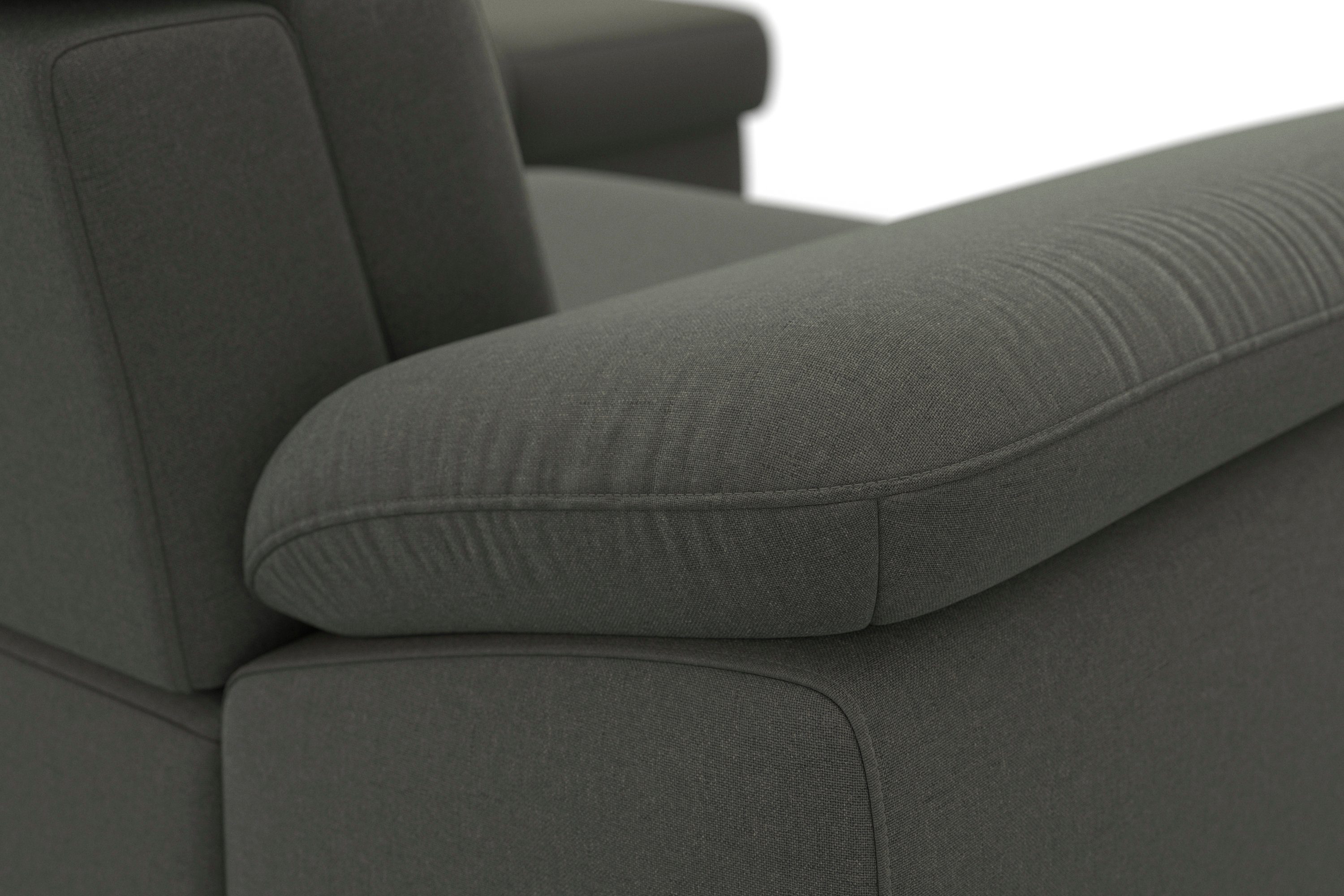 sit&more Hoekbank Cabrio L-vorm, met zitdiepteverstelling, arm- en hoofdsteunverstelling