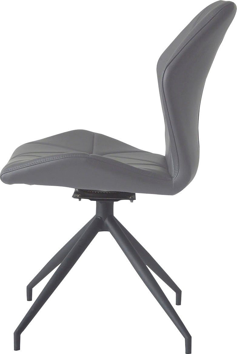 byLIVING Eetkamerstoel Imke set van 2, gezellige eetkamerstoel met stiksels, 360° draaibaar (set, 2 stuks)