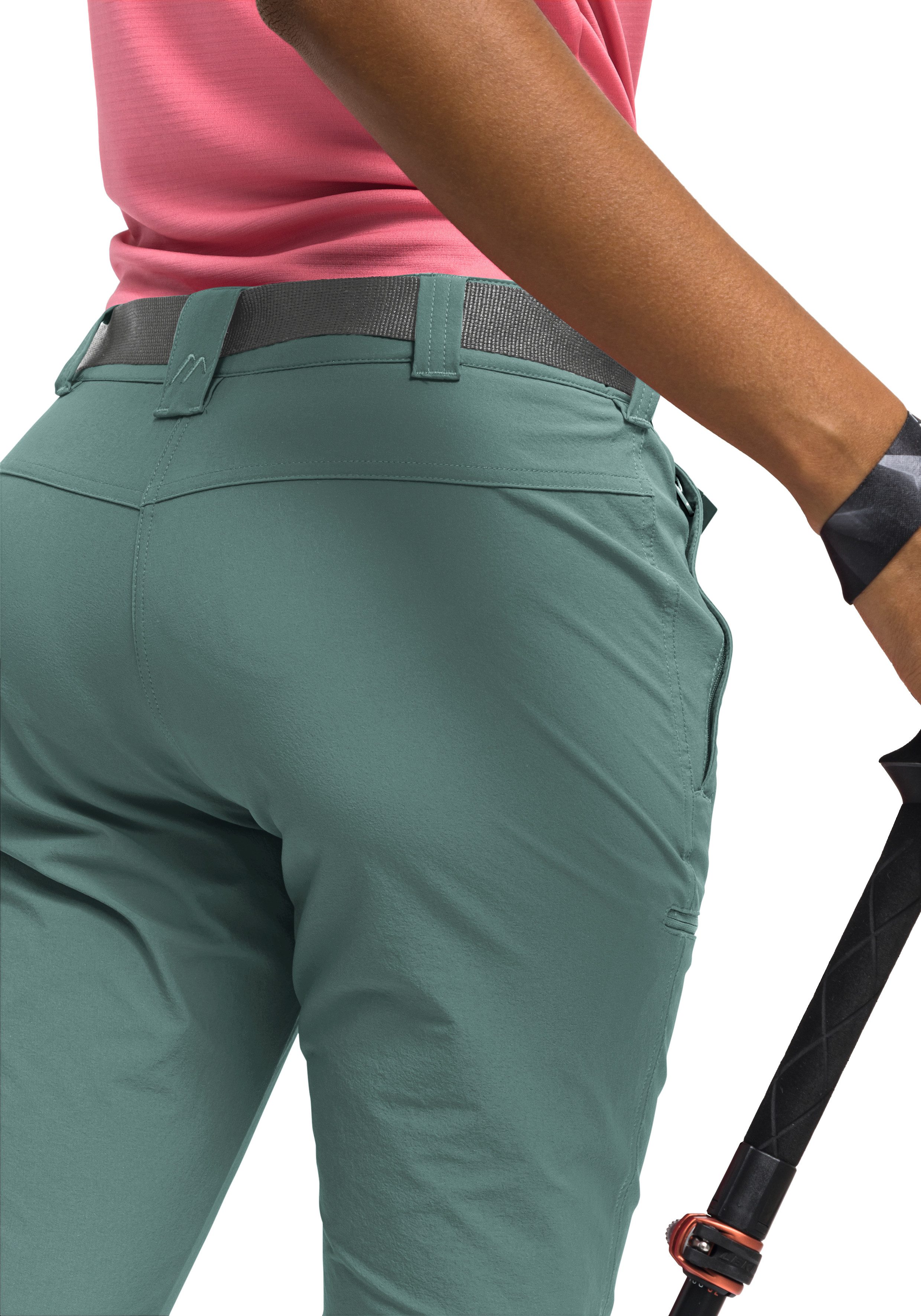 Maier Sports Capribroek Inara slim 3/4 Dames wandelbroek, ademende outdoorbroek, 3/4 broek met 3 zakken