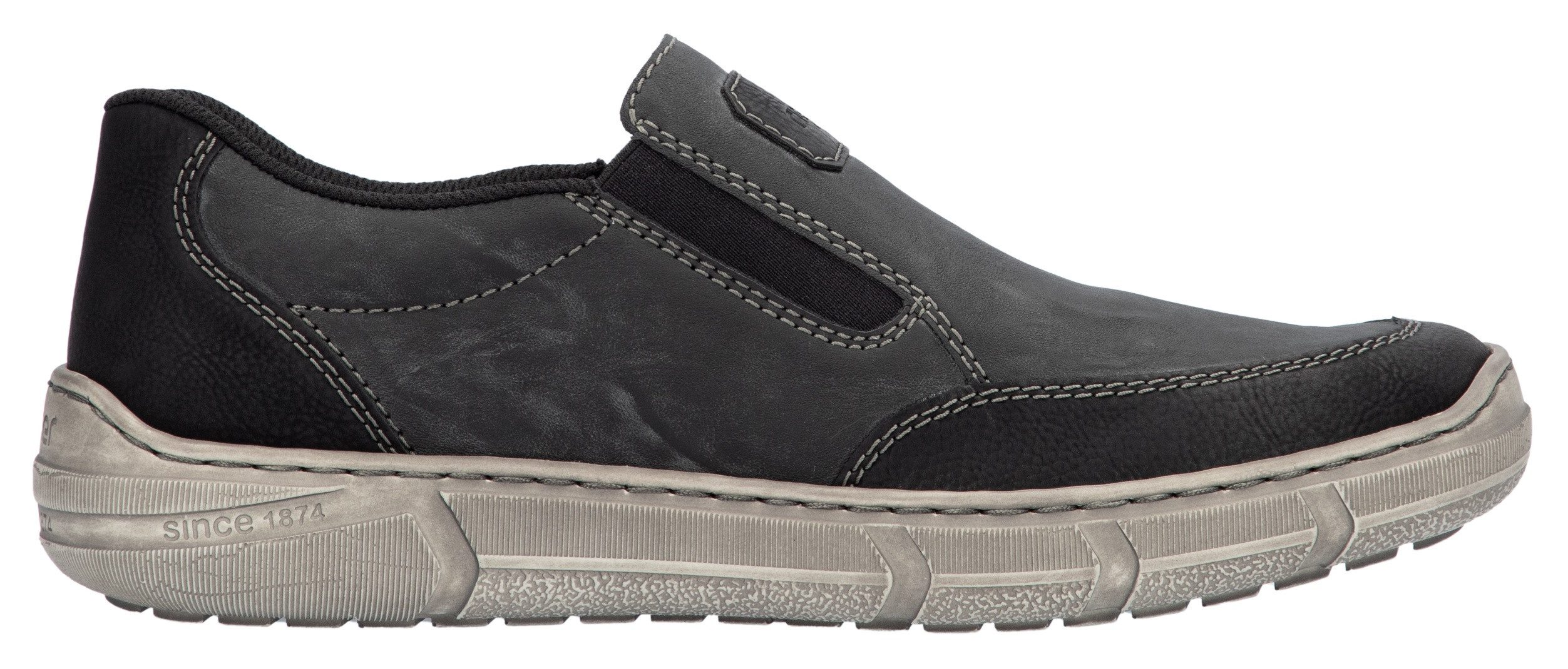 Rieker Instappers slip-on sneaker, lage schoen, instapschoen met elastiek aan beide zijden