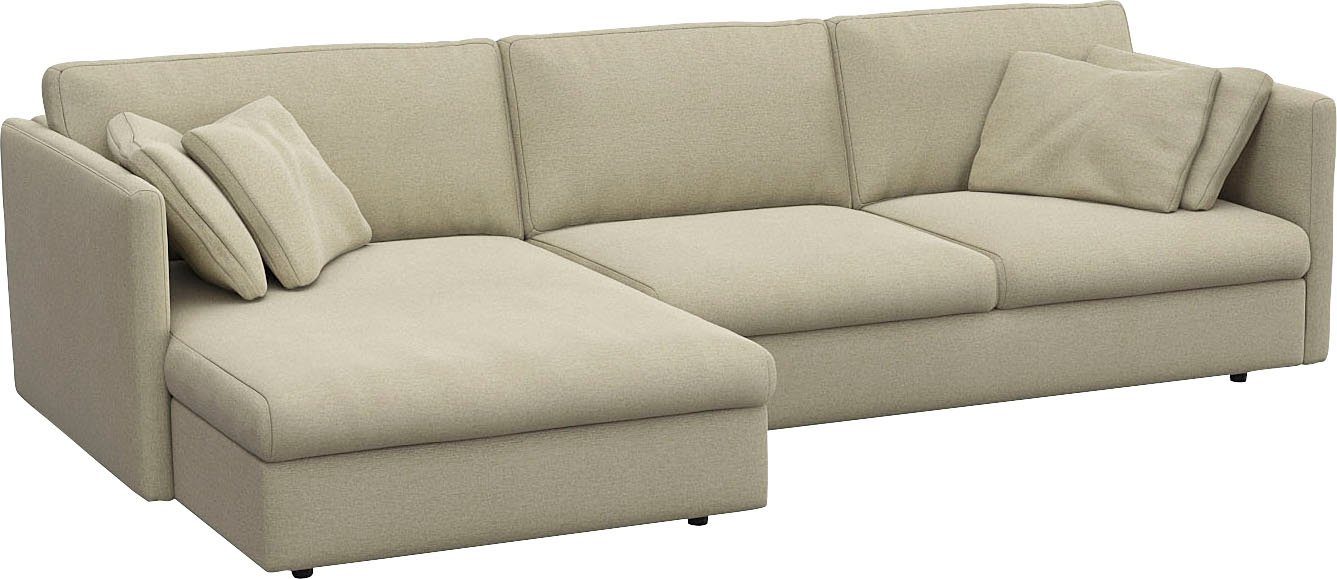 FLEXLUX Hoekbank Lovane Zacht en zeer comfortabel, grote zitdiepte op koudschuim, inclusief sierkussen