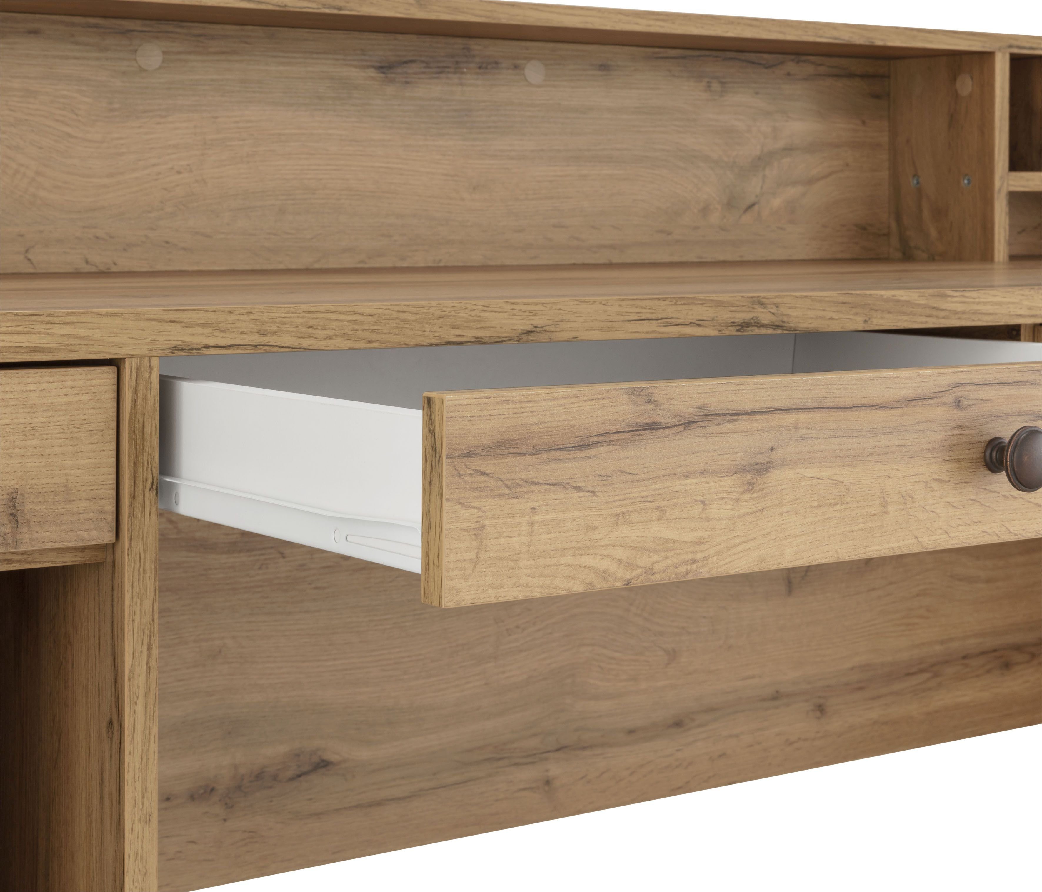 Home affaire Bureau Licia Bureau 'Licia', groot werkblad, veel bergruimte, 158 cm breed