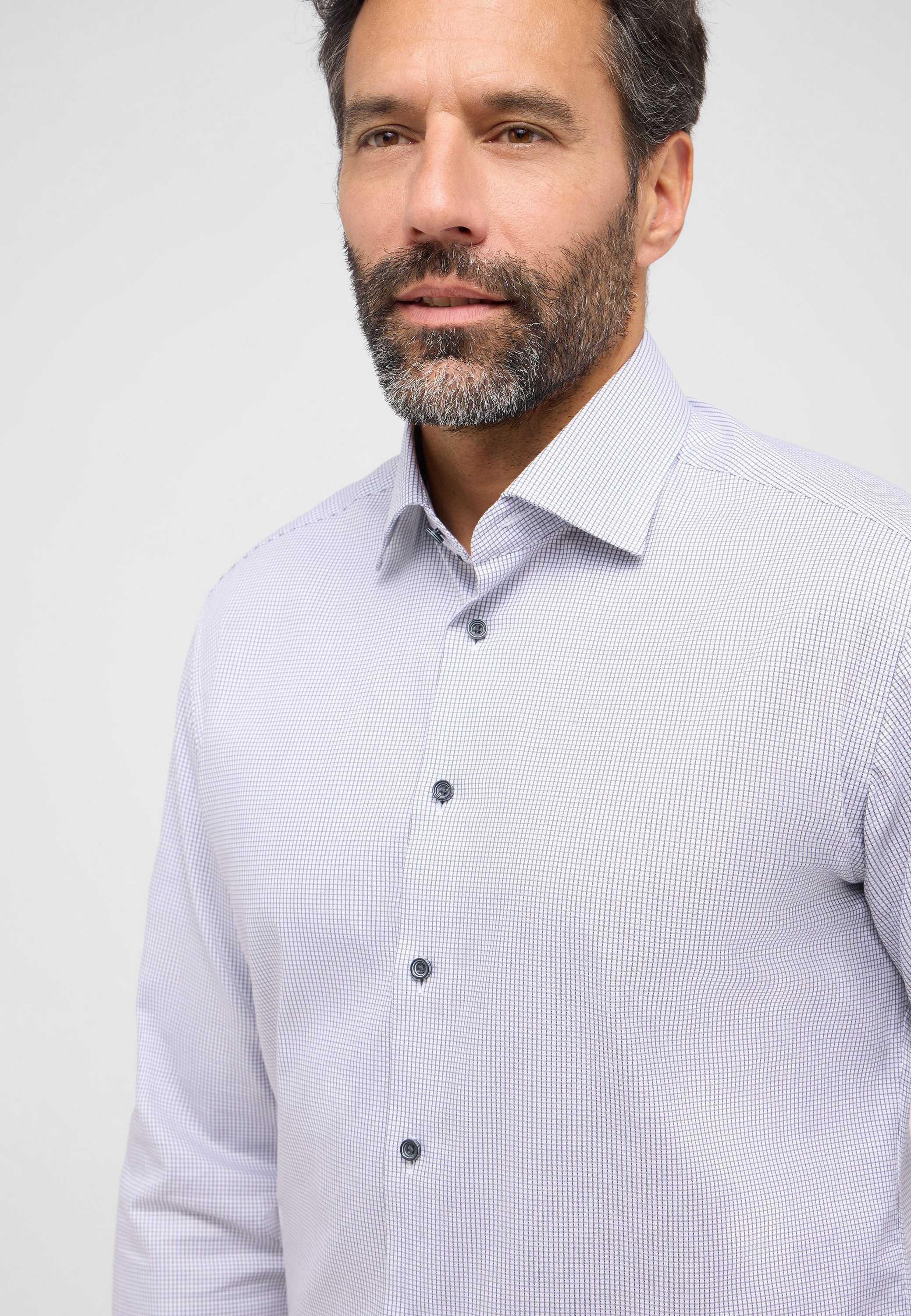 Eterna Overhemd met lange mouwen MODERN FIT NON IRON (strijkvrij)
