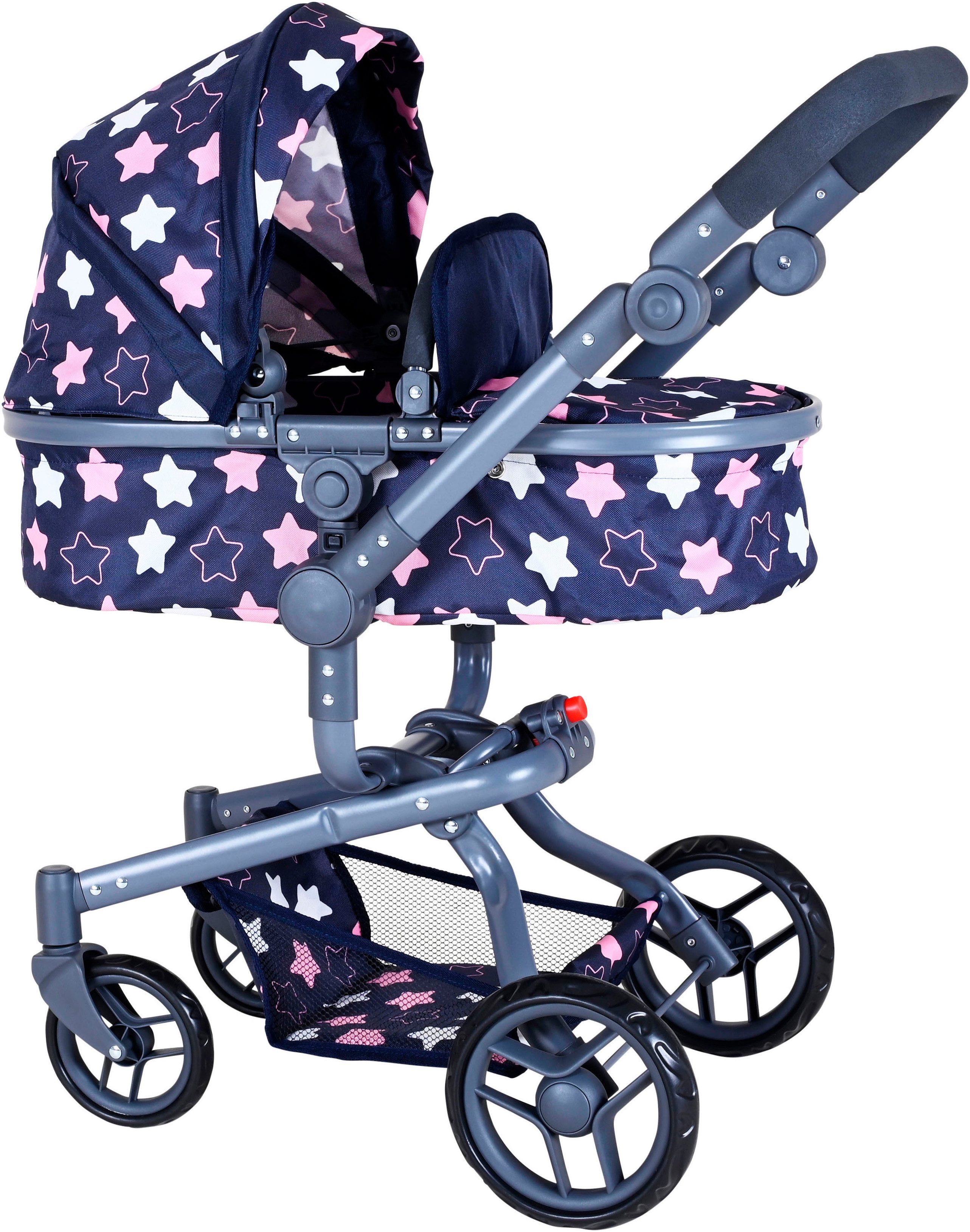 Knorrtoys® Combi-poppenwagen Boonk - star blue pink