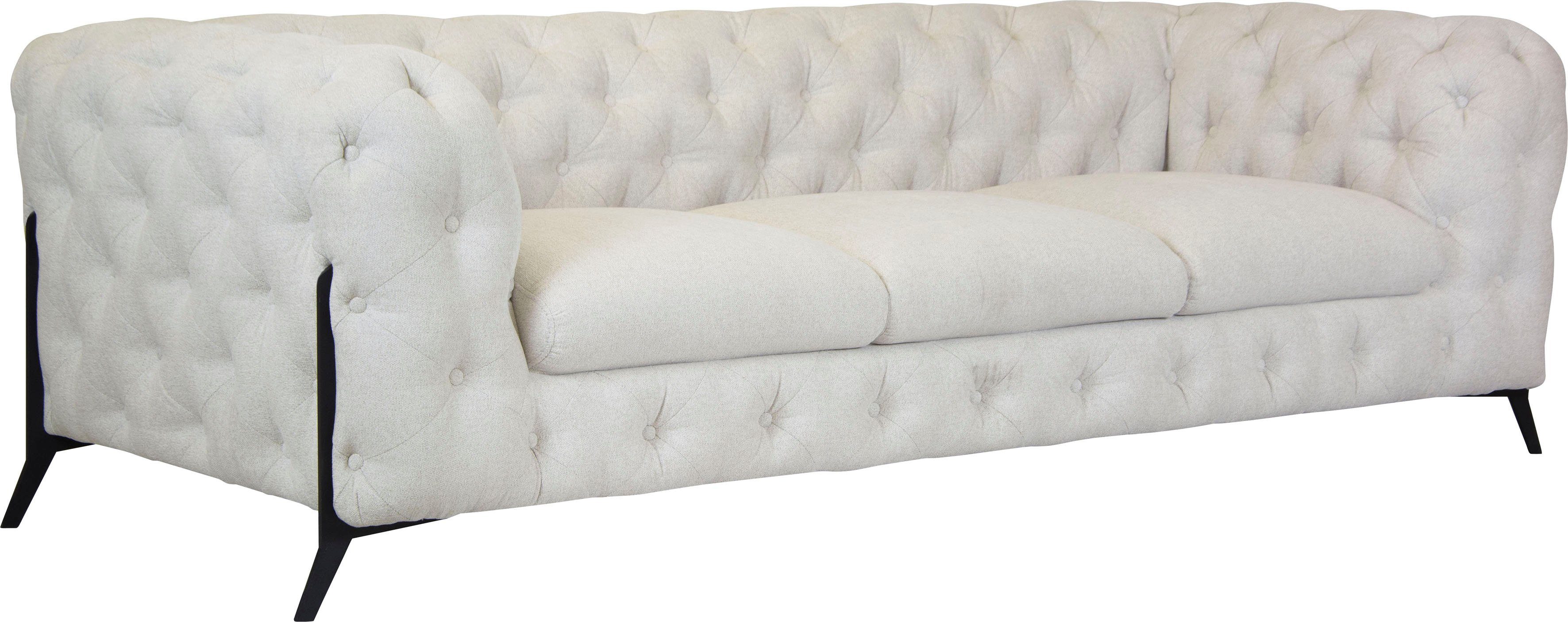 Leonique Chesterfield-bank Amaury luxueuze capitonnage, moderne chesterfield look, kleur van de poten ter keuze