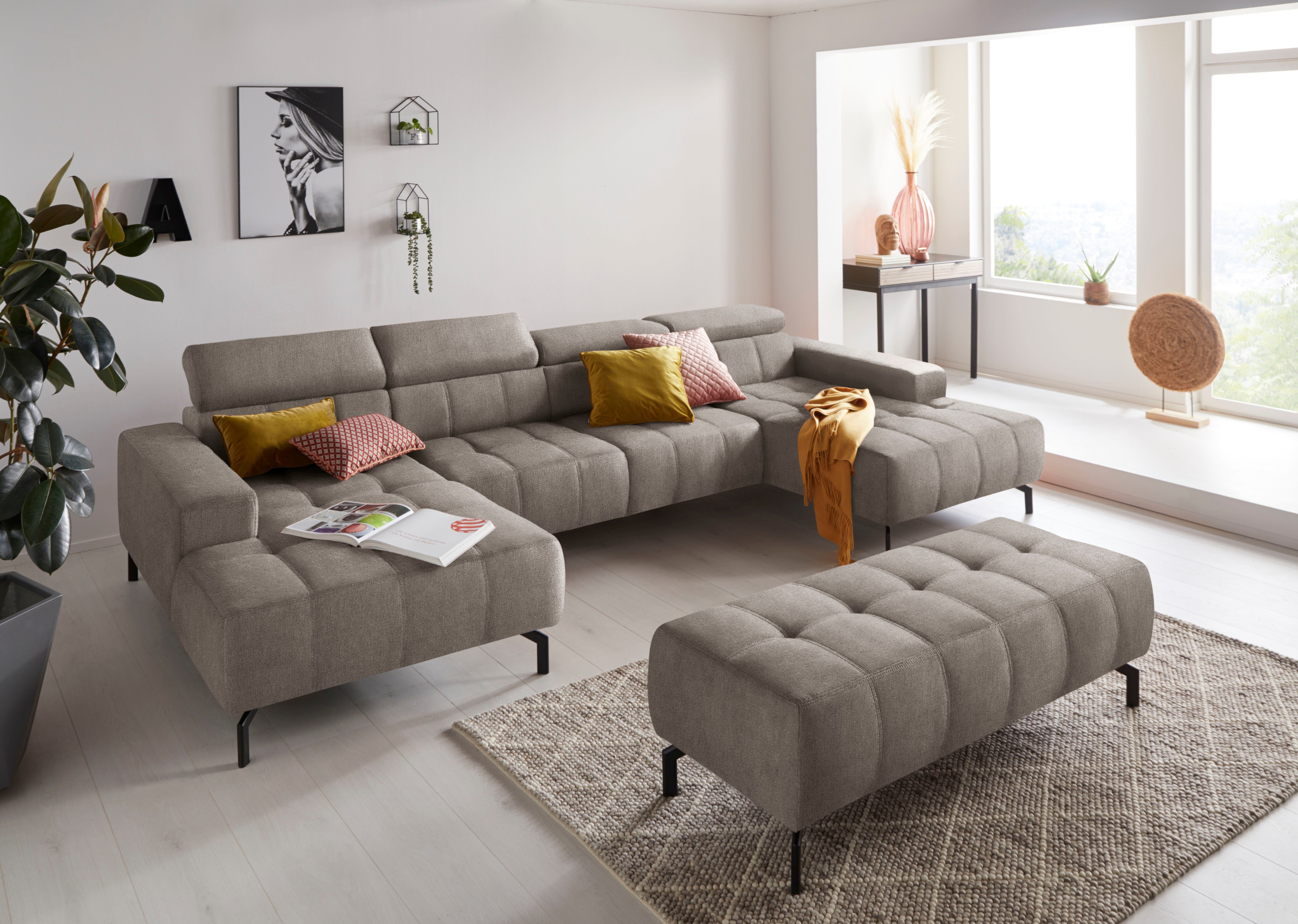 DOMO collection Zithoek Cunelli mooie zitnaden als designelement, stevige zitcomfort, U-vorm