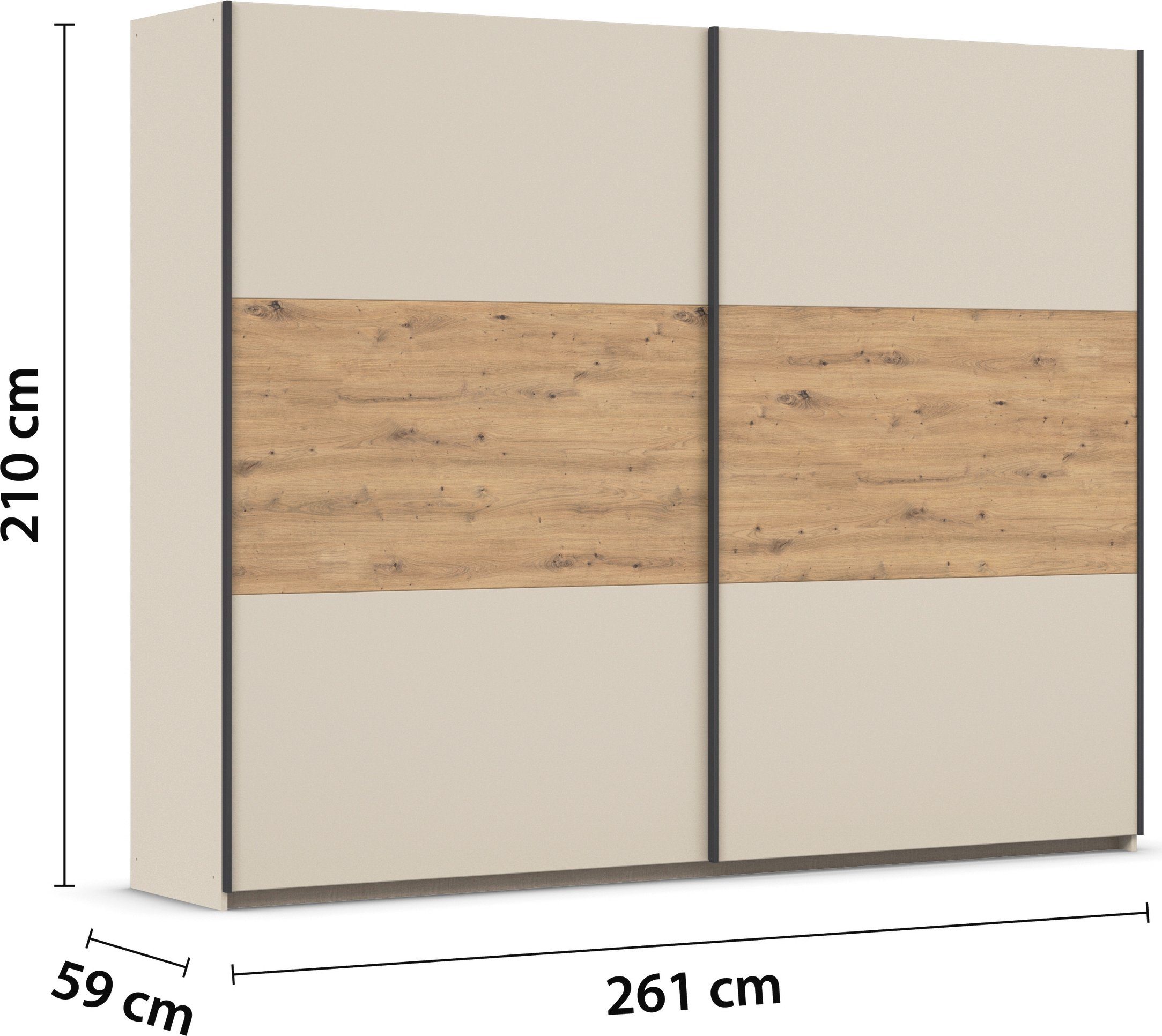 rauch Zweefdeurkast Kledingkast kast garderobe garderobekast waskast NEO met een royale opbergruimte en vele verschillende kleurencombinaties