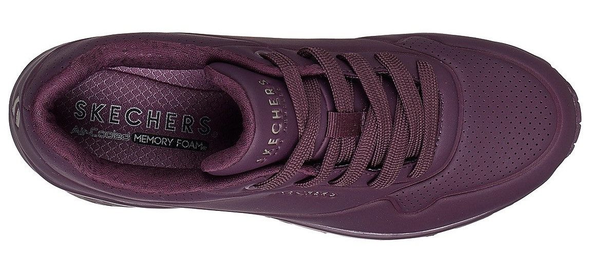 Skechers Sneakers met sleehak UNO STAND ON AIR Vrijetijdsschoen, lage schoen, veterschoen met zacht gevoerde binnenzool
