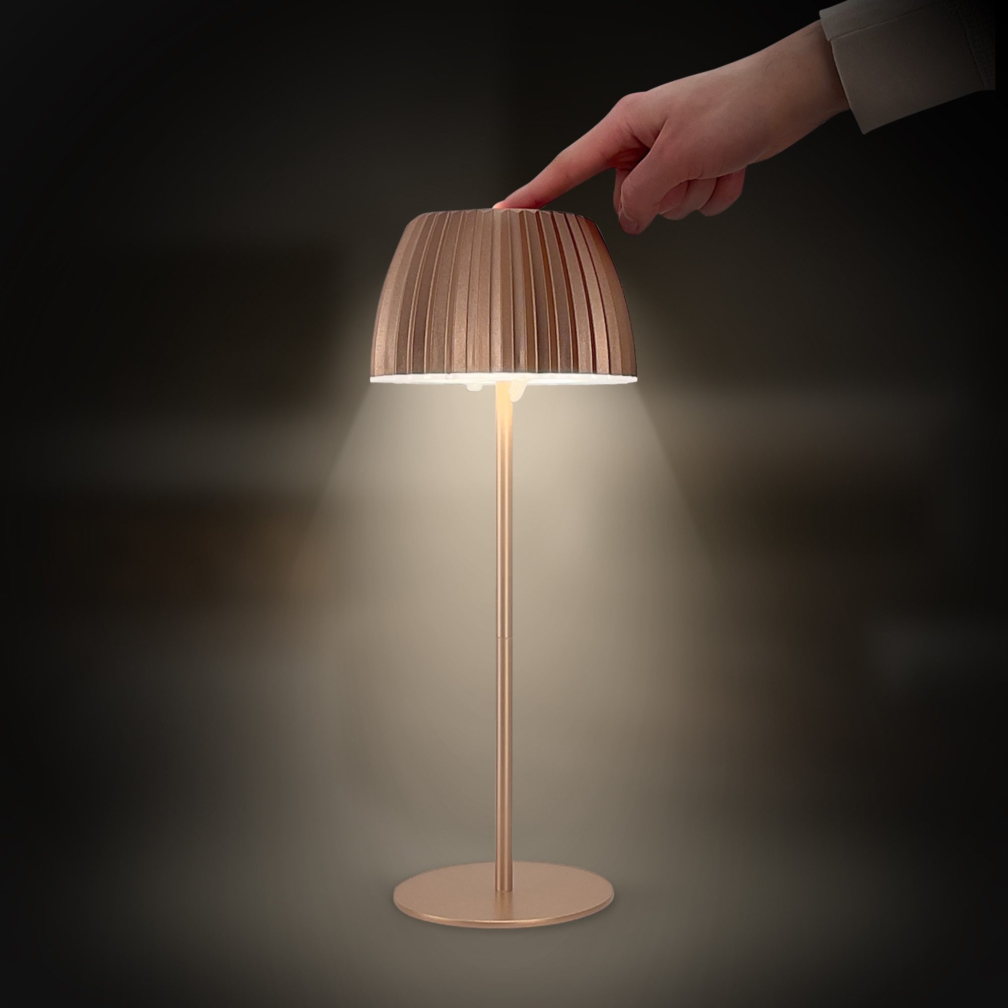 Briloner Leuchten Led-tafellamp Accu LED tafellamp, koperkleurig