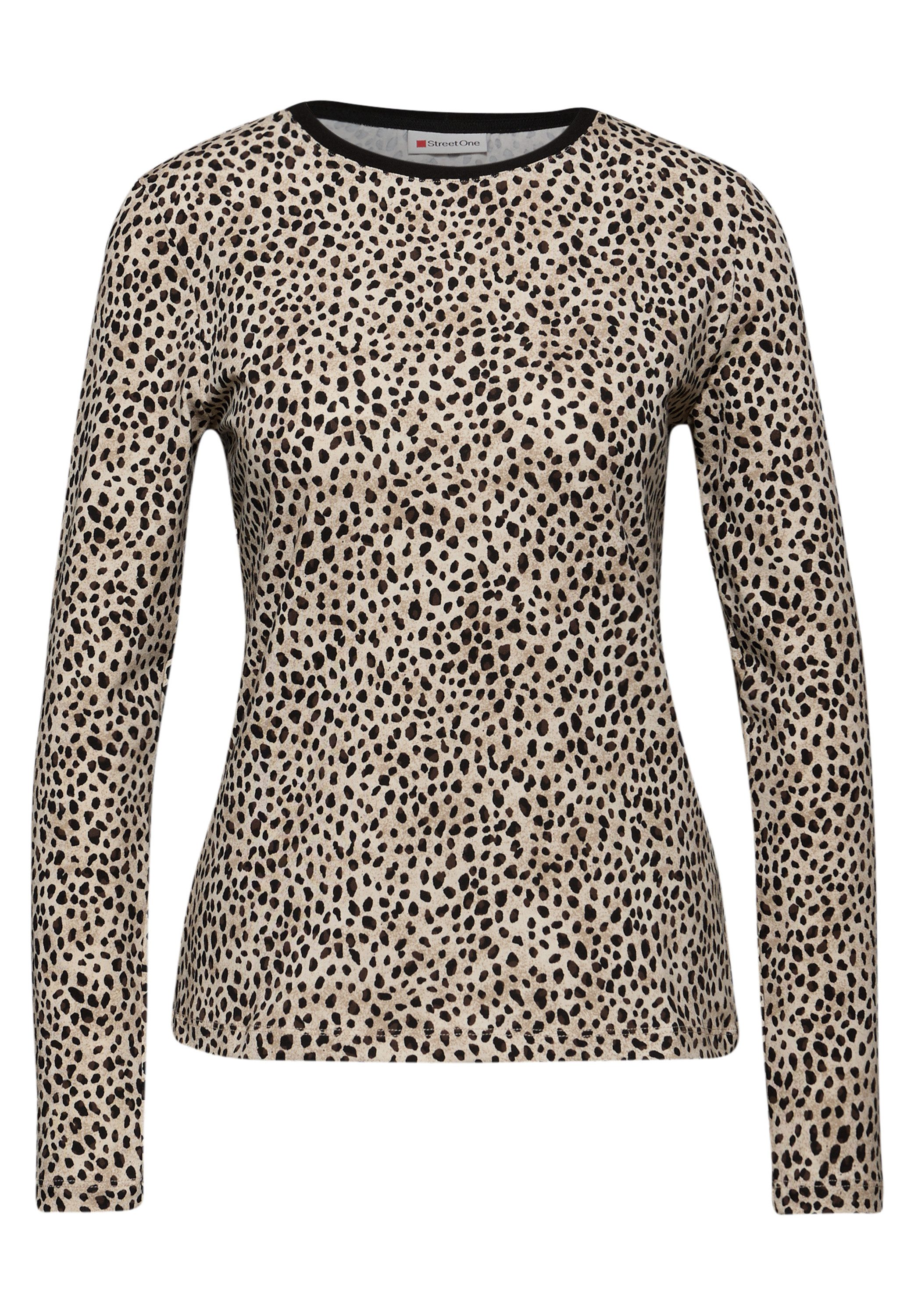 STREET ONE Shirt met lange mouwen met animal-print, leo-patroon