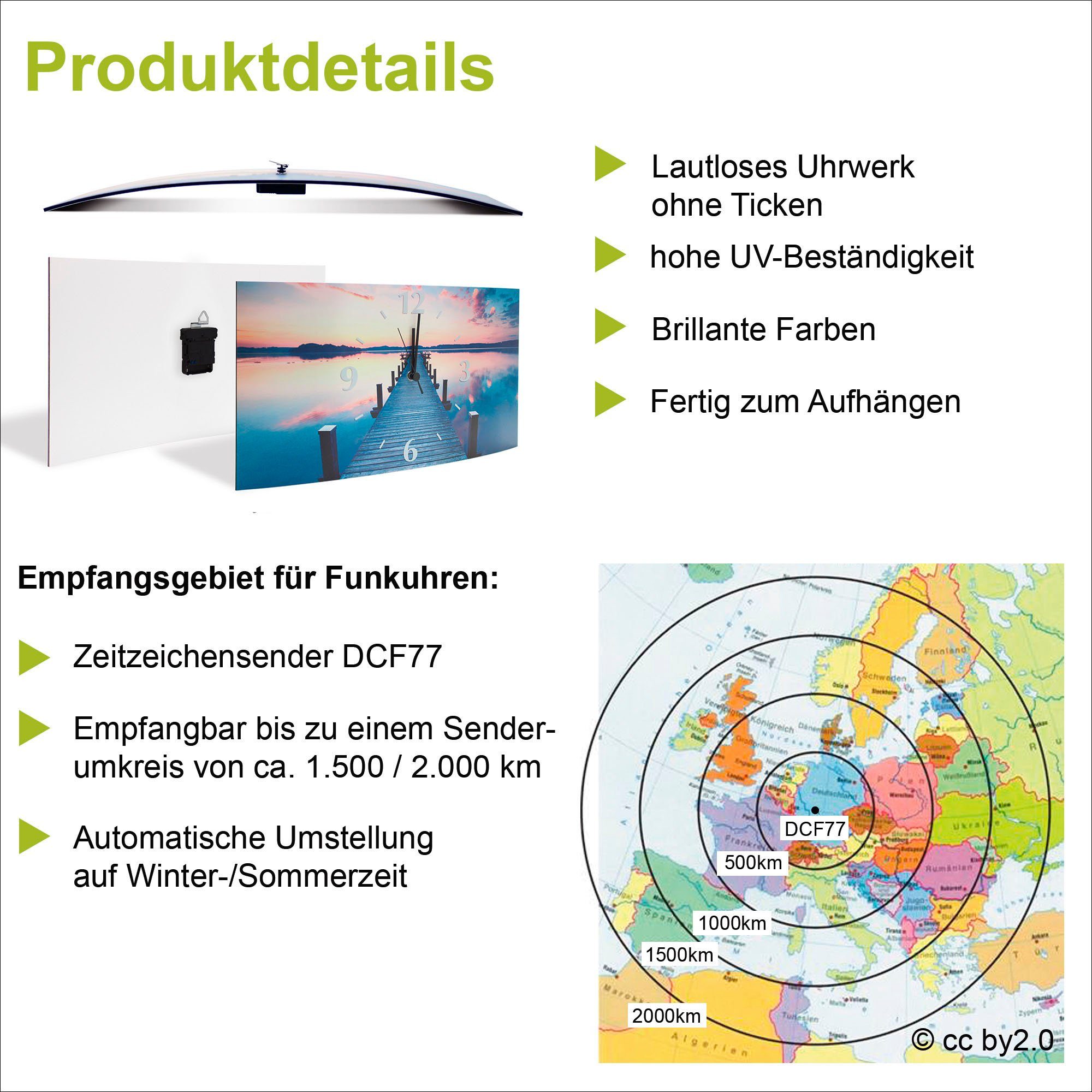 Artland Wandklok Mooie golf - abstract 3d-look geschulpt, met kwarts- of radiografisch uurwerk, verschillende maten