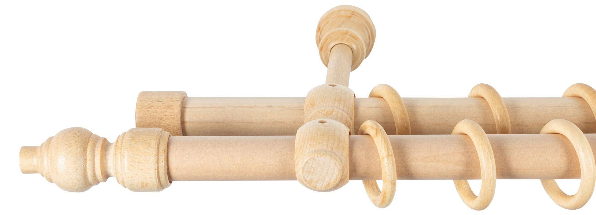 SN DECO GROUP Gordijnroede Filigrano 28 mm, hout, verschillende lengtes en kleuren, compleet set