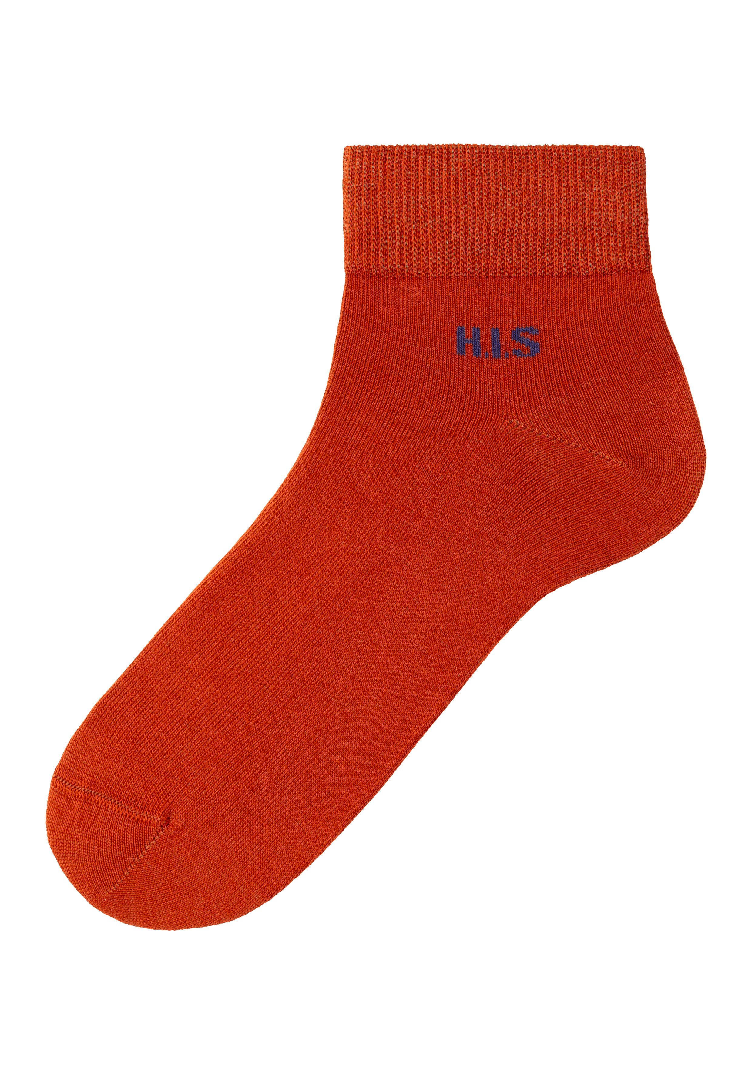 H.I.S Korte sokken met gekleurde binnenkant van de band (set, 10 paar)