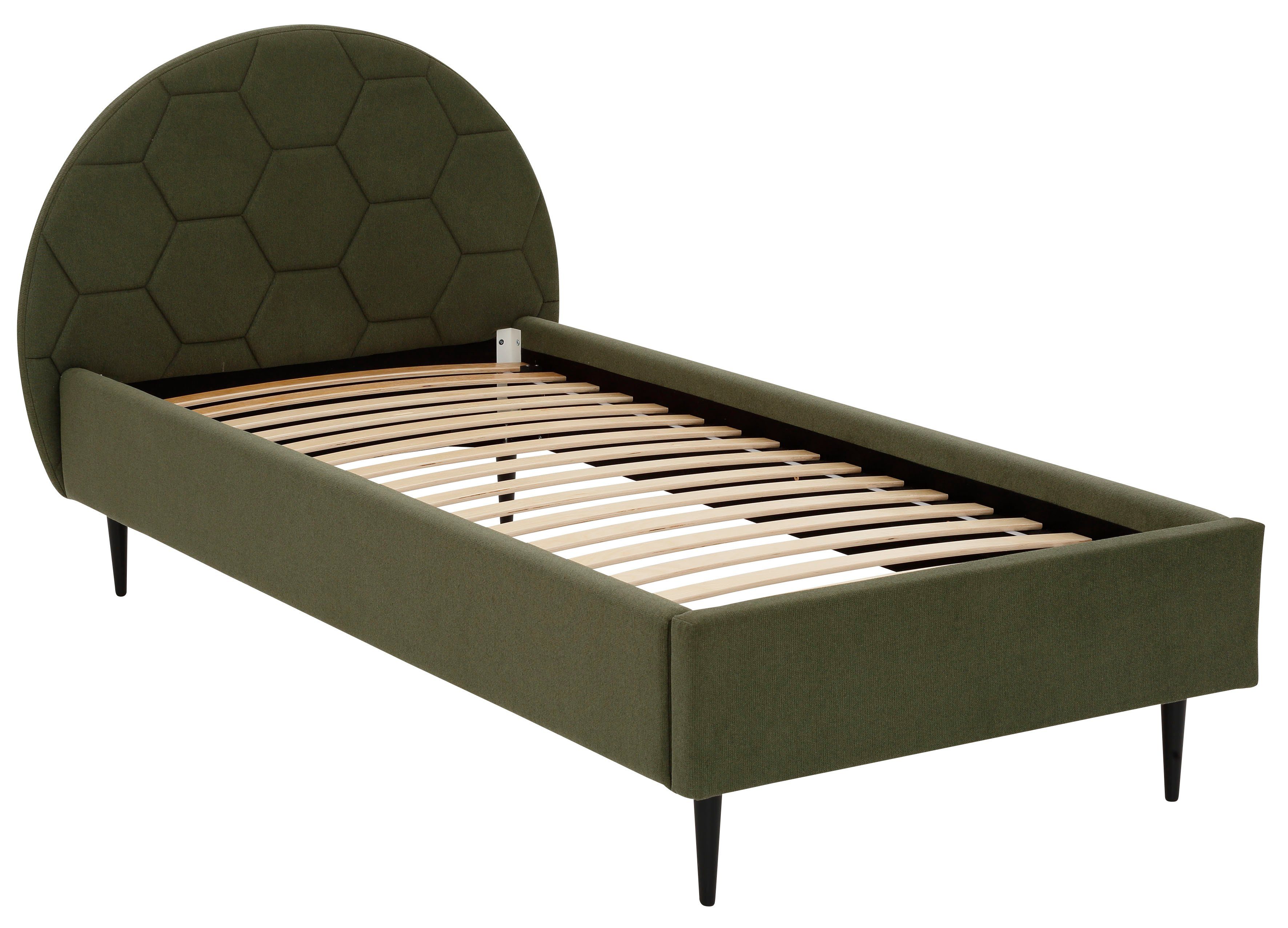Lüttenhütt Gestoffeerd bed Gebko prettig bekleed hoofdbord met decoratief honingraatmotief