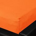 bettwarenshop hoeslaken nicole mako-jersey van puur katoen met elastiek (1 stuk) oranje
