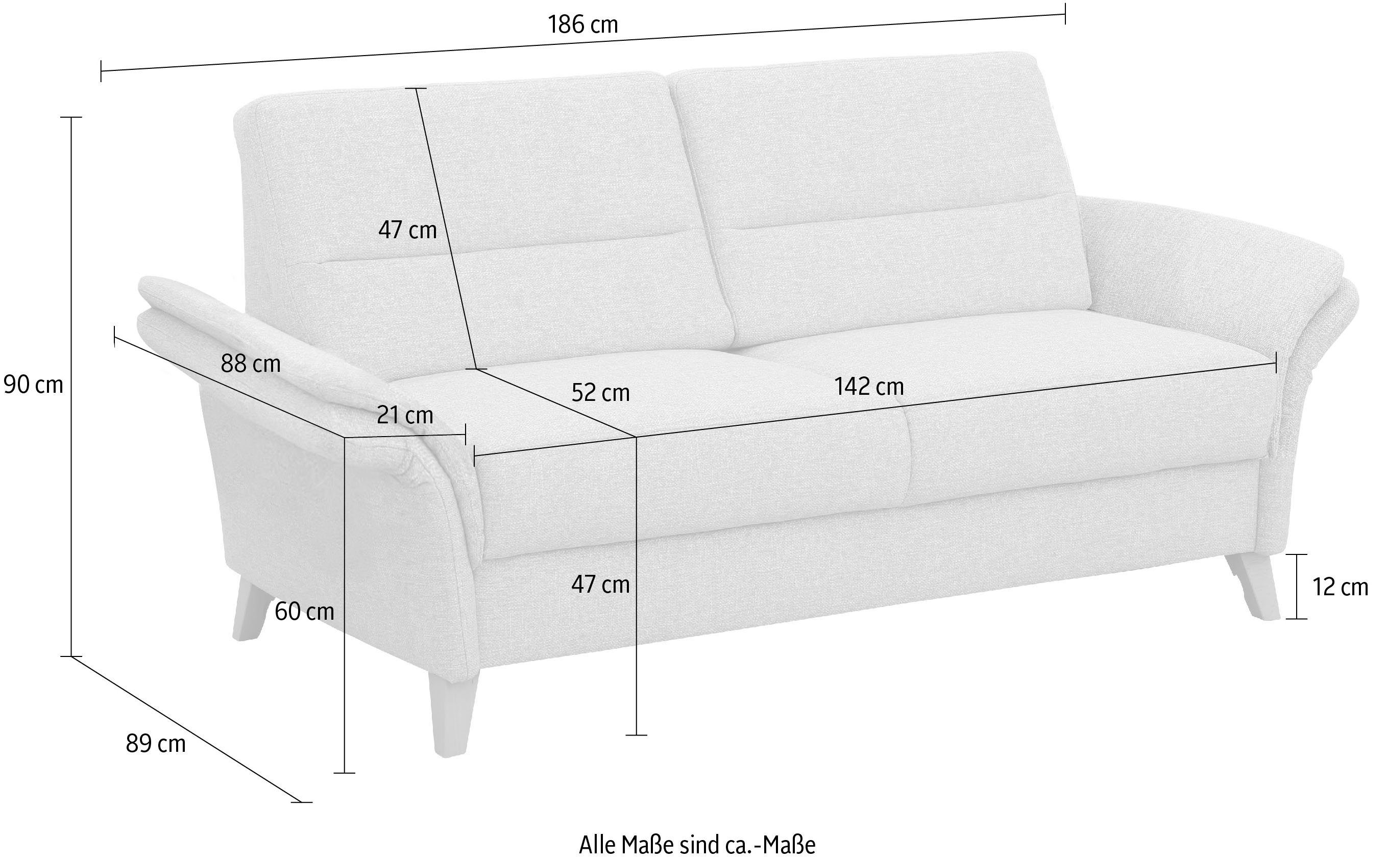 Home affaire 3-zitsbank Westerland Binnenveringsinterieur. Naar keuze met armleuningfunctie