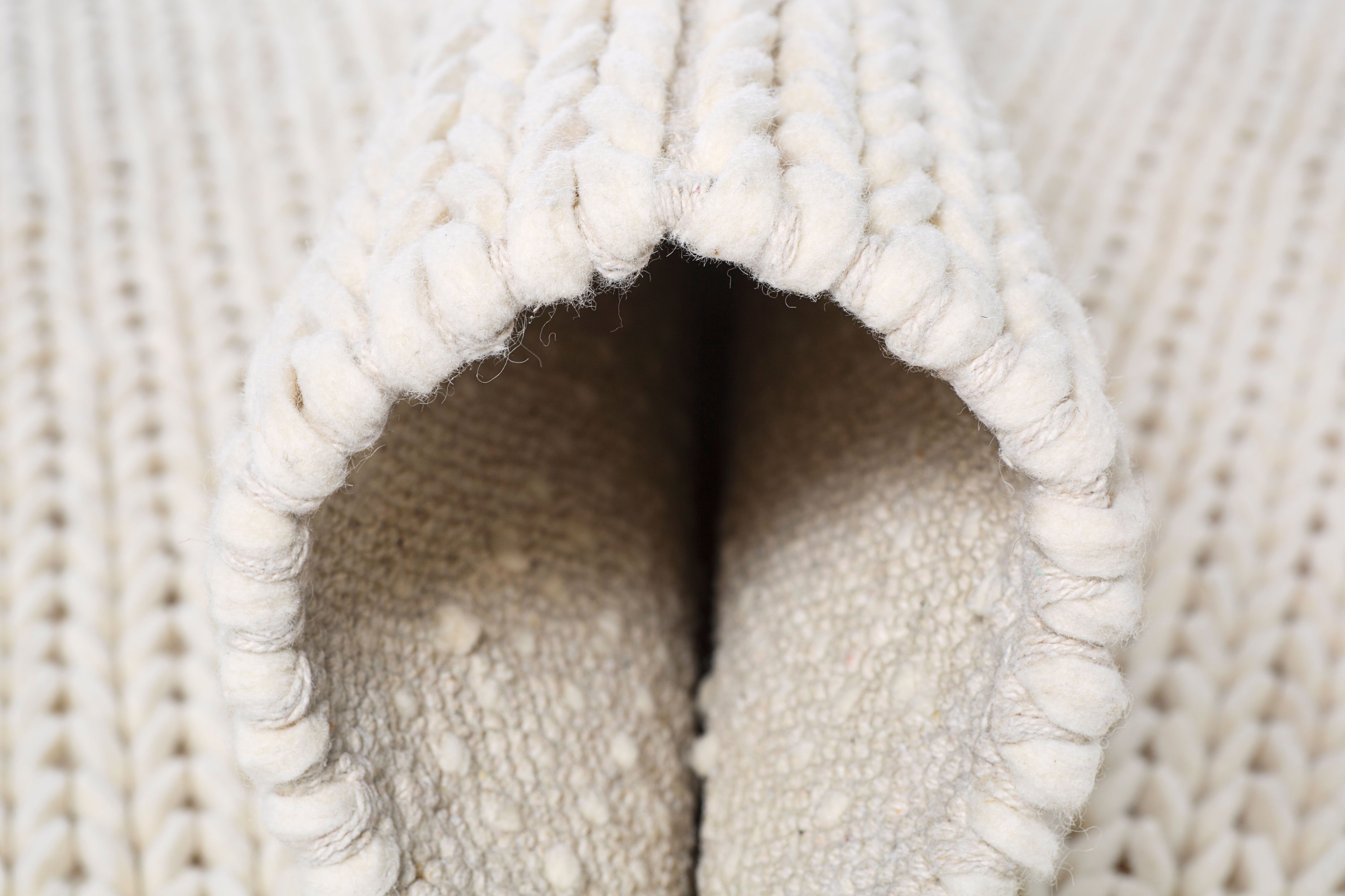 my home Wollen kleed Noyack Handgeweven kleed, tricot-look, met de hand geweven, zuivere wol