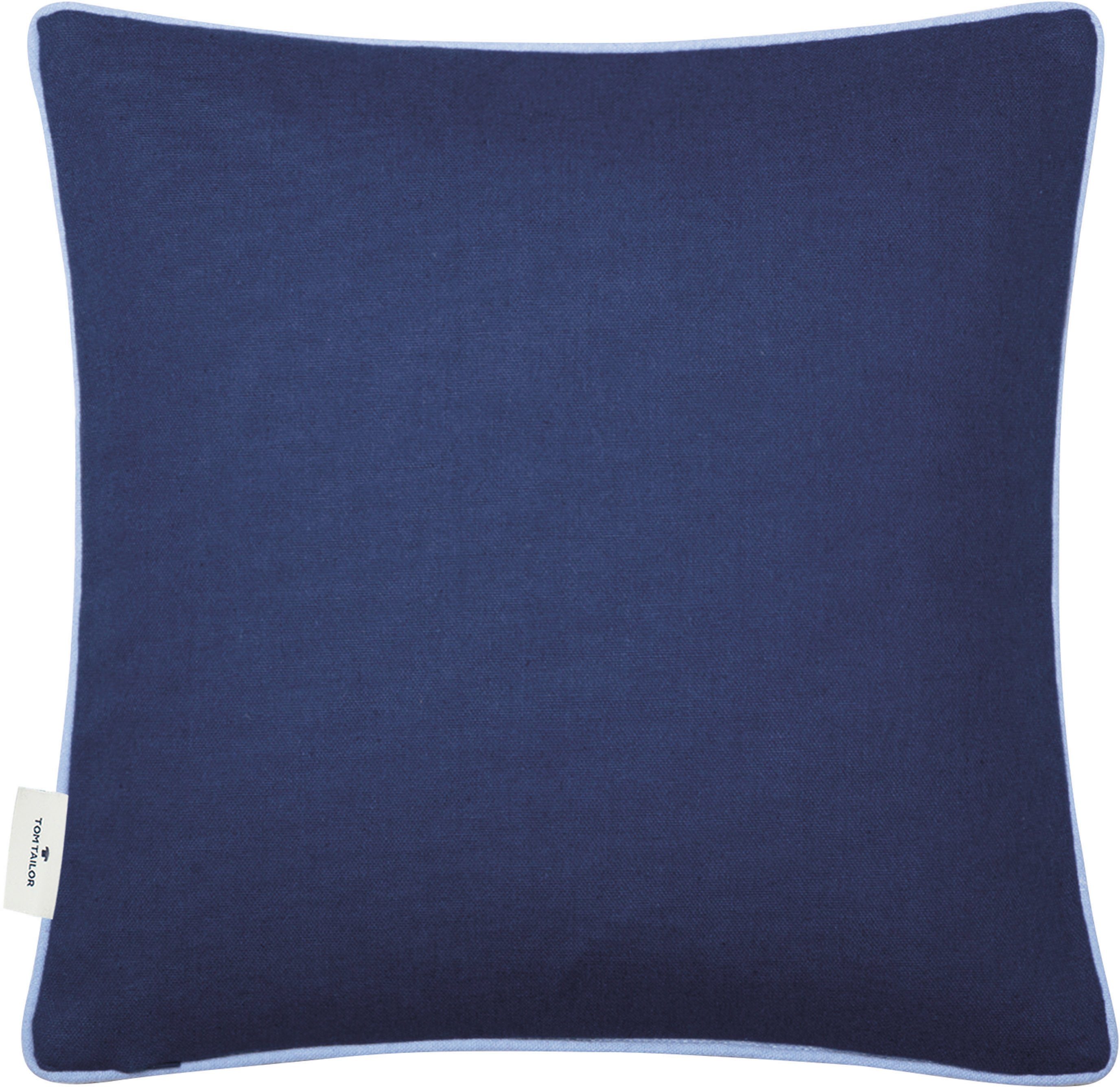 TOM TAILOR HOME Sierkussen Dove Signature met paspel, kussenovertrek zonder vulling(1 stuk)
