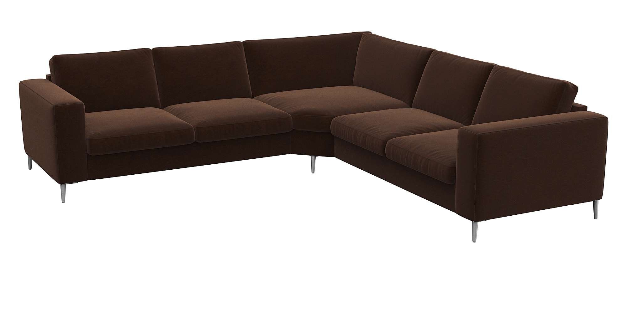 FLEXLUX Hoekbank Fiore, gelijkbenig, super zitcomfort door koudschuim in de zitting