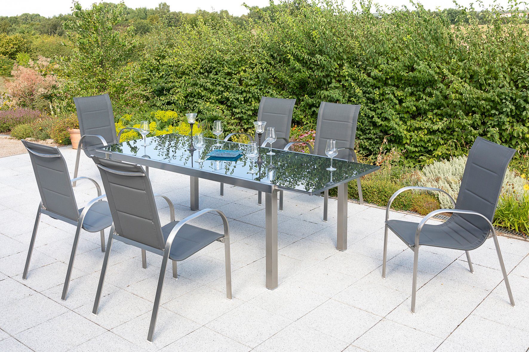 MERXX Tuin-eethoek Lucca tuinsets grijs
