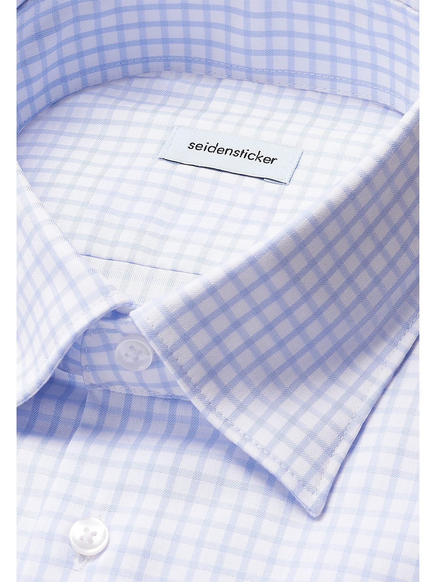 seidensticker Businessoverhemd Zwarte roos Slim 1/1 Bedekte Button-Down-kraag ruit