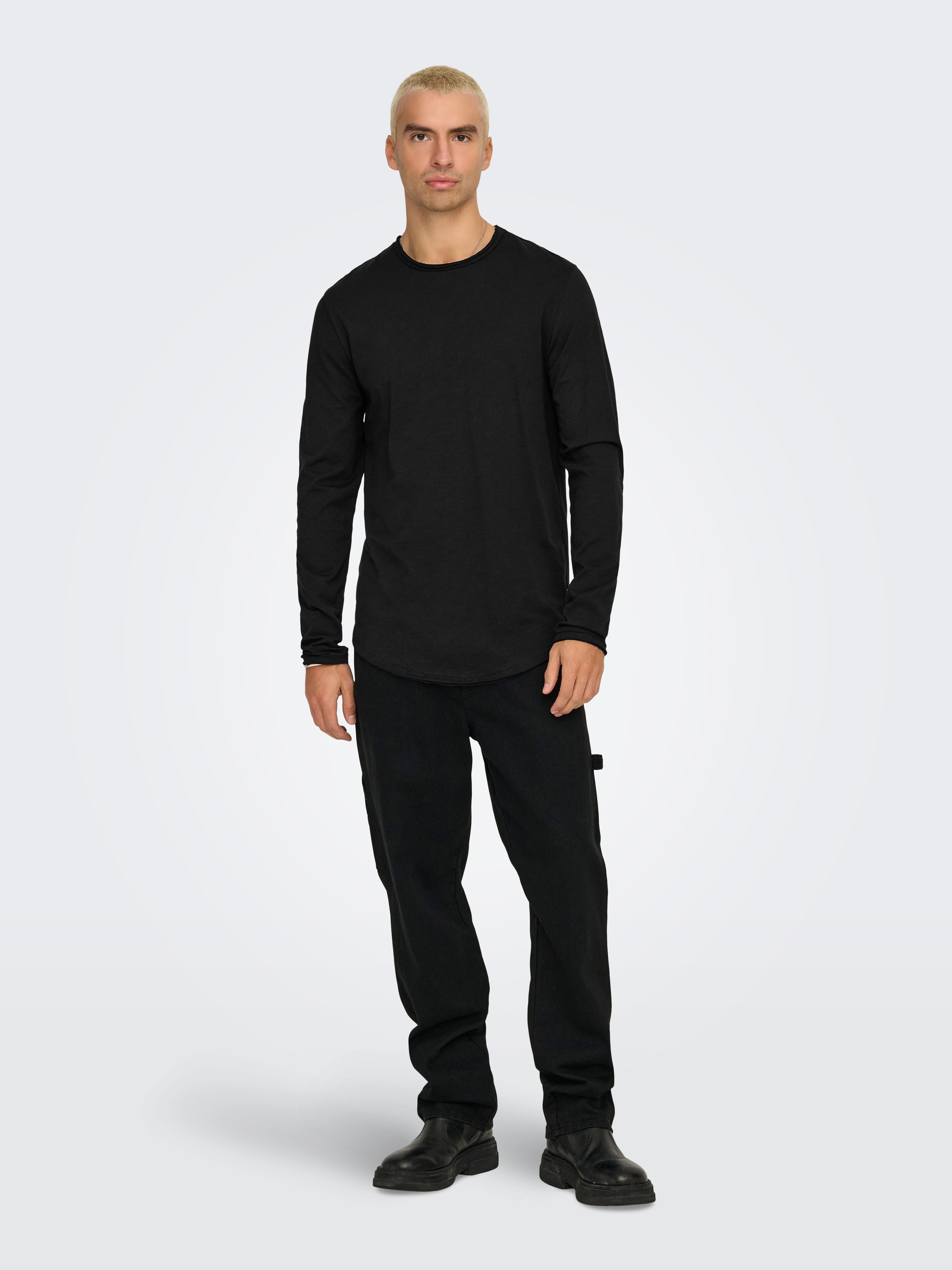 ONLY & SONS Shirt met lange mouwen ONSBENNE LONGY LS TEE VD