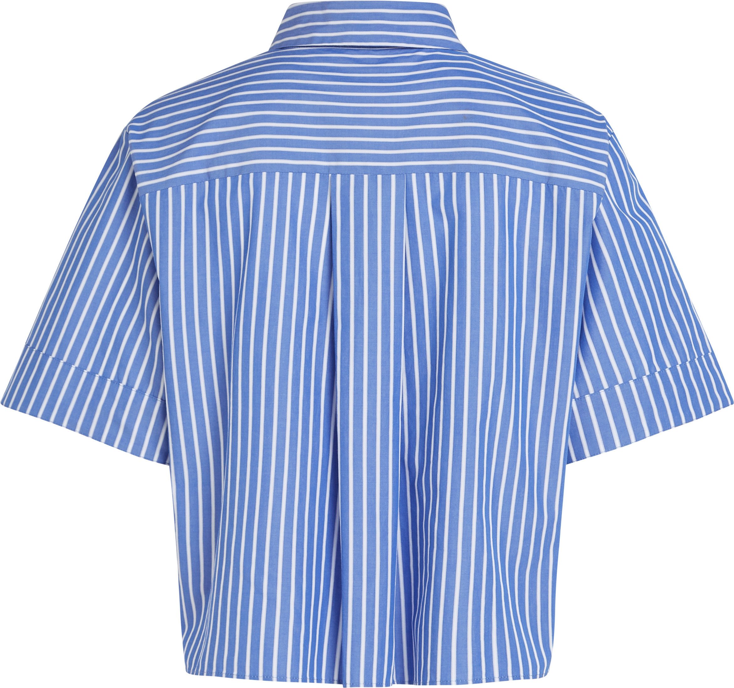 Tommy Hilfiger Shirt met korte mouwen POPLIN BOXY SHORT S/S SHIRT met borstzak, logo-borduursel