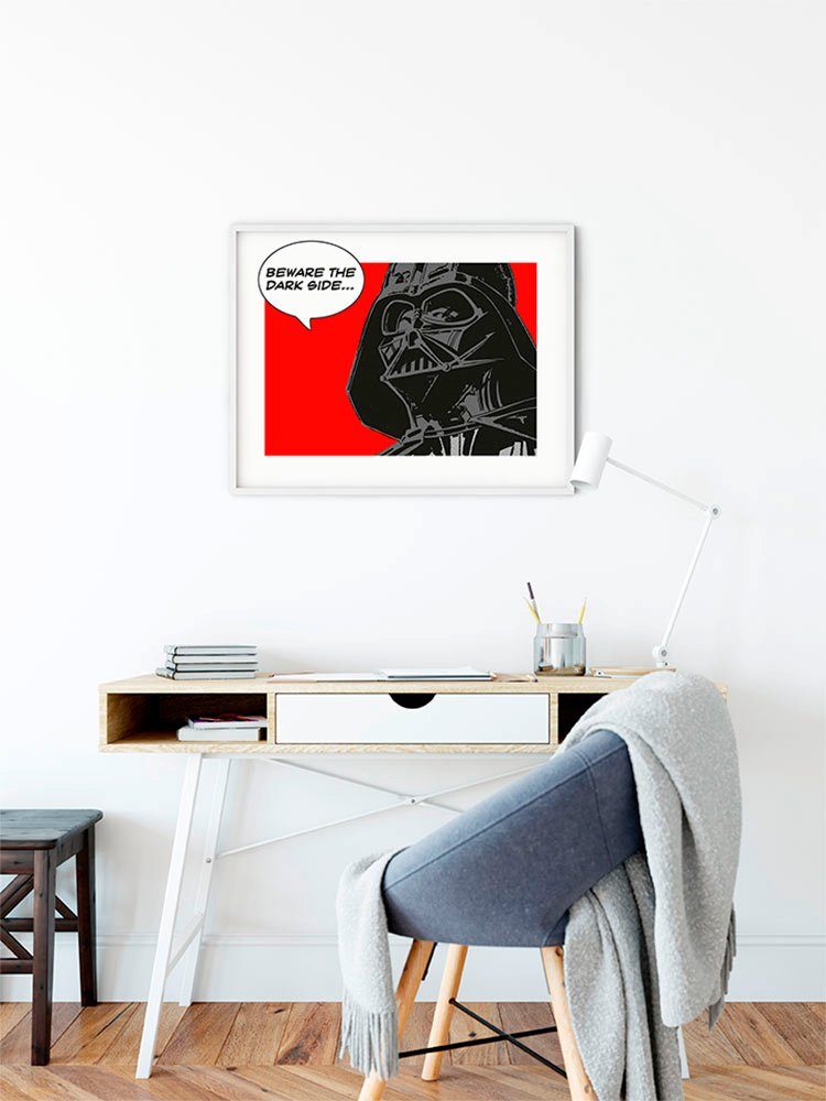 Komar Wanddecoratie Star Wars Classic stripverhaal aandeel Vader Wanddecoratie voor de kinderkamer - zonder lijst (1 stuk)