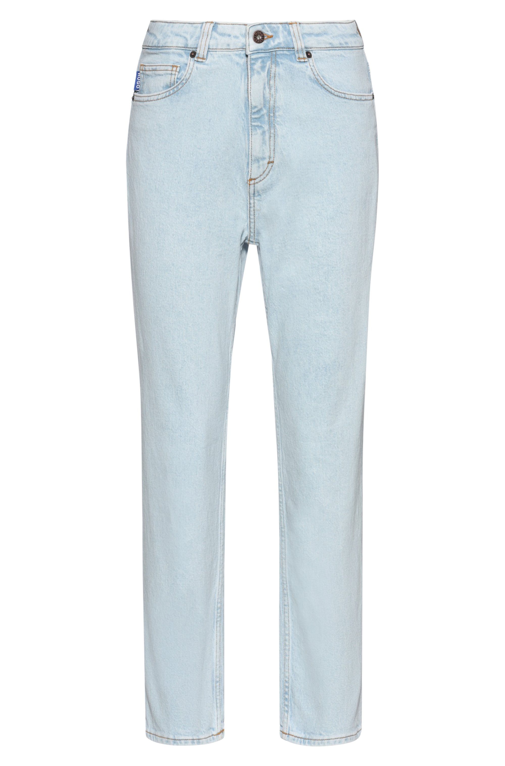 HUGO Blue Mom jeans Noe_B Straight fit jeans met hoge taille