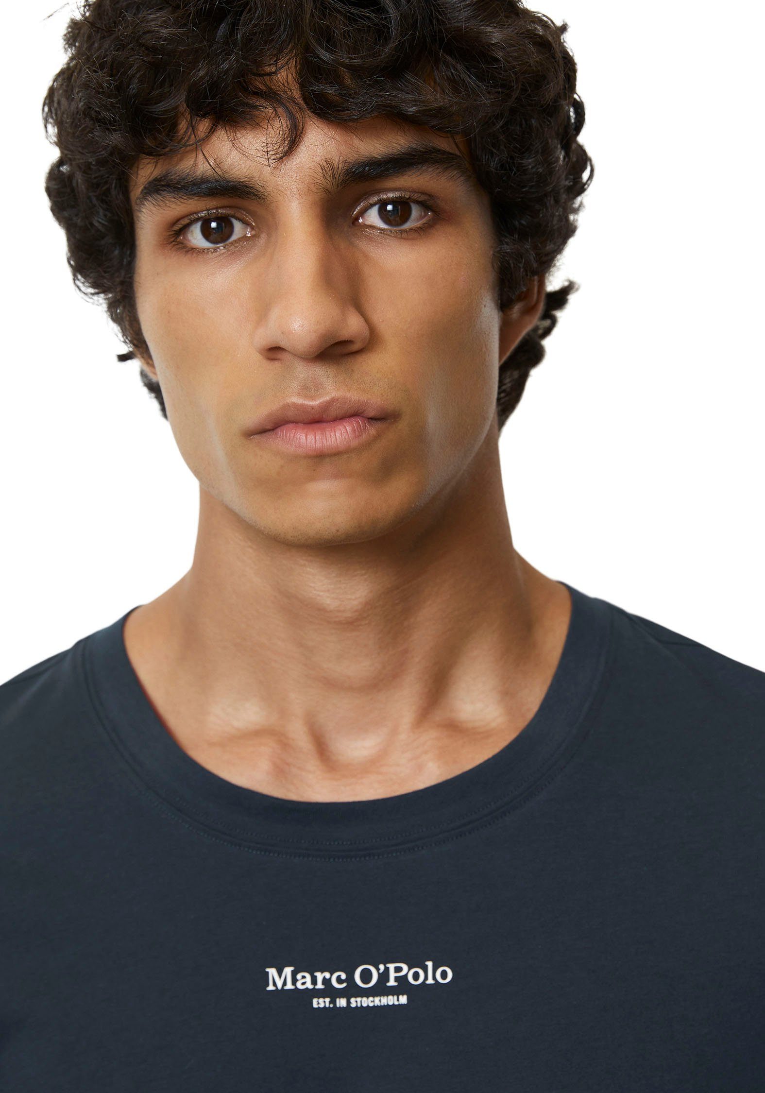 Marc O'Polo Shirt met lange mouwen Mix & Match Cotton met lange mouwen en logo-embossing