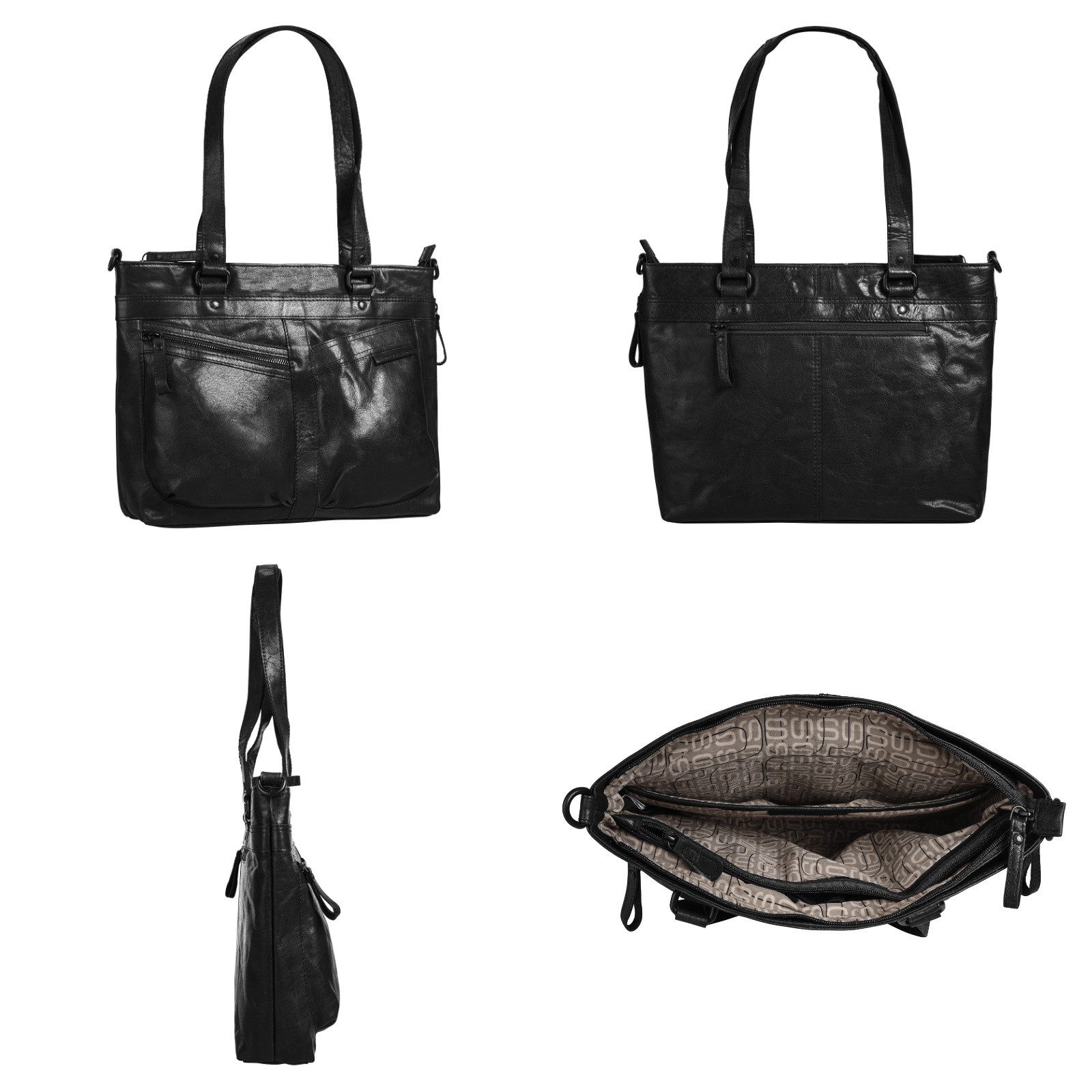Spikes & Sparrow Shopper echt leder