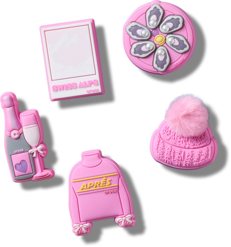 Crocs Schoenbutton Jibbitz™ Apres Girl Charm, speld, set in apres ski look (set, 5-delig, Geen speelgoed. Niet geschikt voor kinderen jonger dan 3 jaar)
