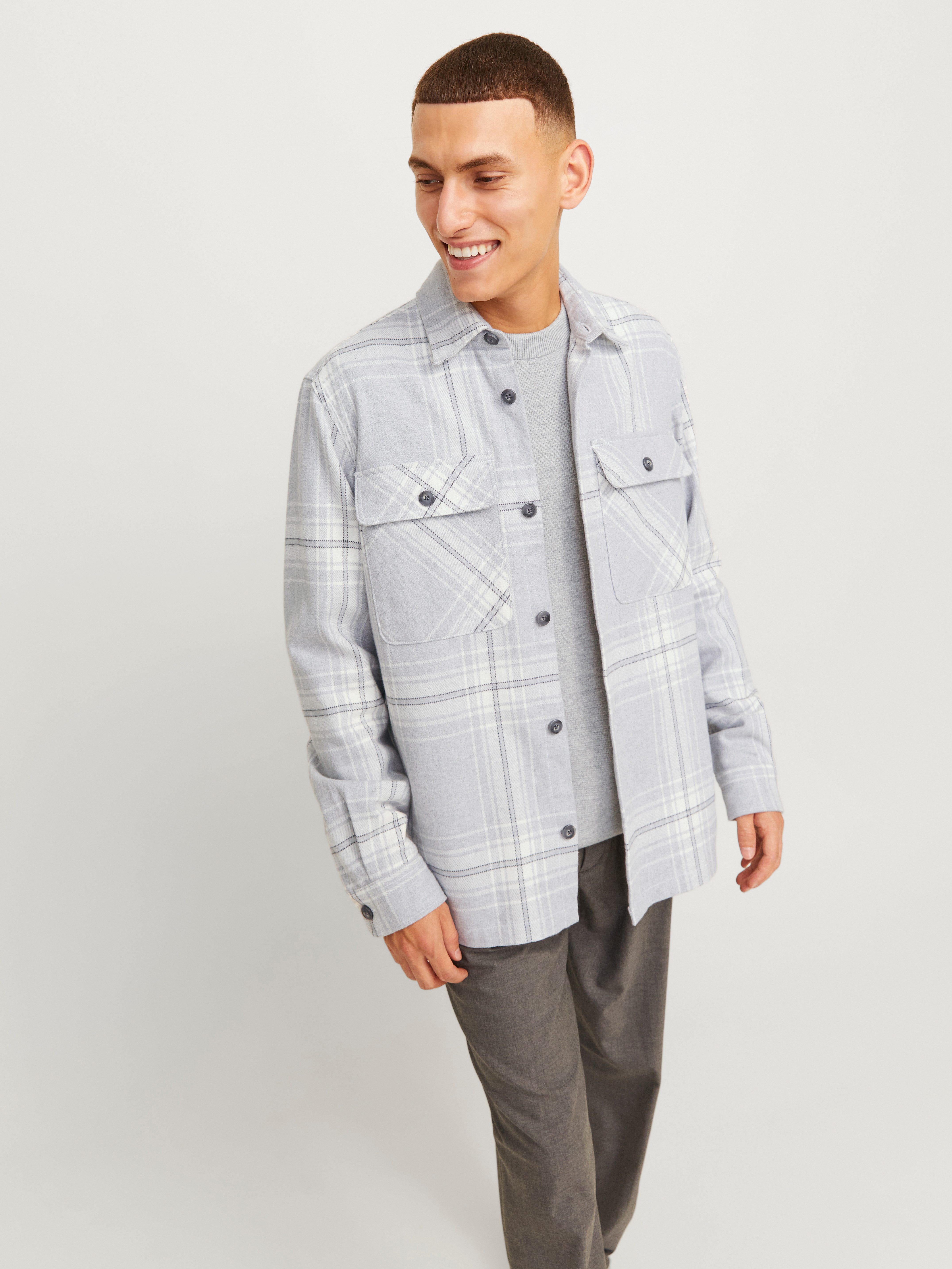 Jack & Jones Overhemd met lange mouwen JPRRAYMOND MELANGE CHECK LS OVERSHIRT SN