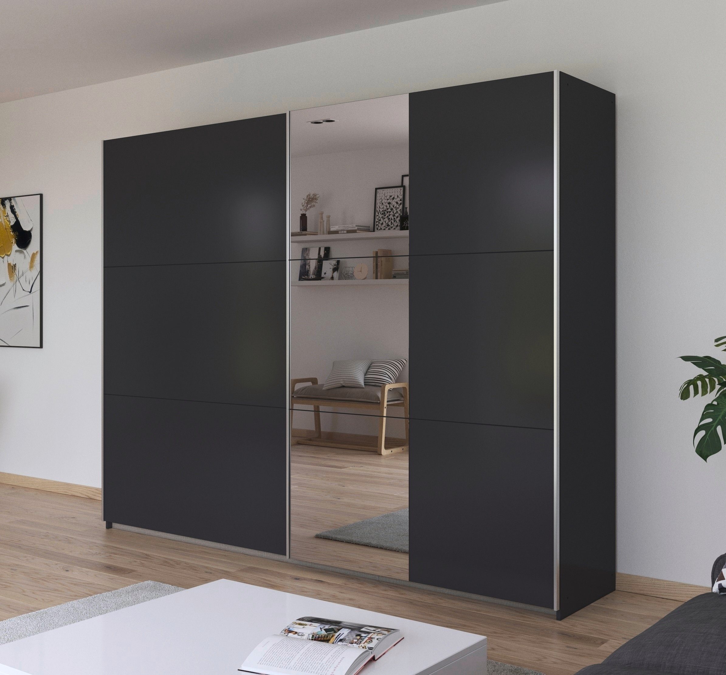 rauch Schuifdeurkast Kledingkast garderobe TOPSELLER AURELIO met 3 uitrustingsvarianten 3 verschillende uitrustingsvarianten handgrepen van metaal made in germany
