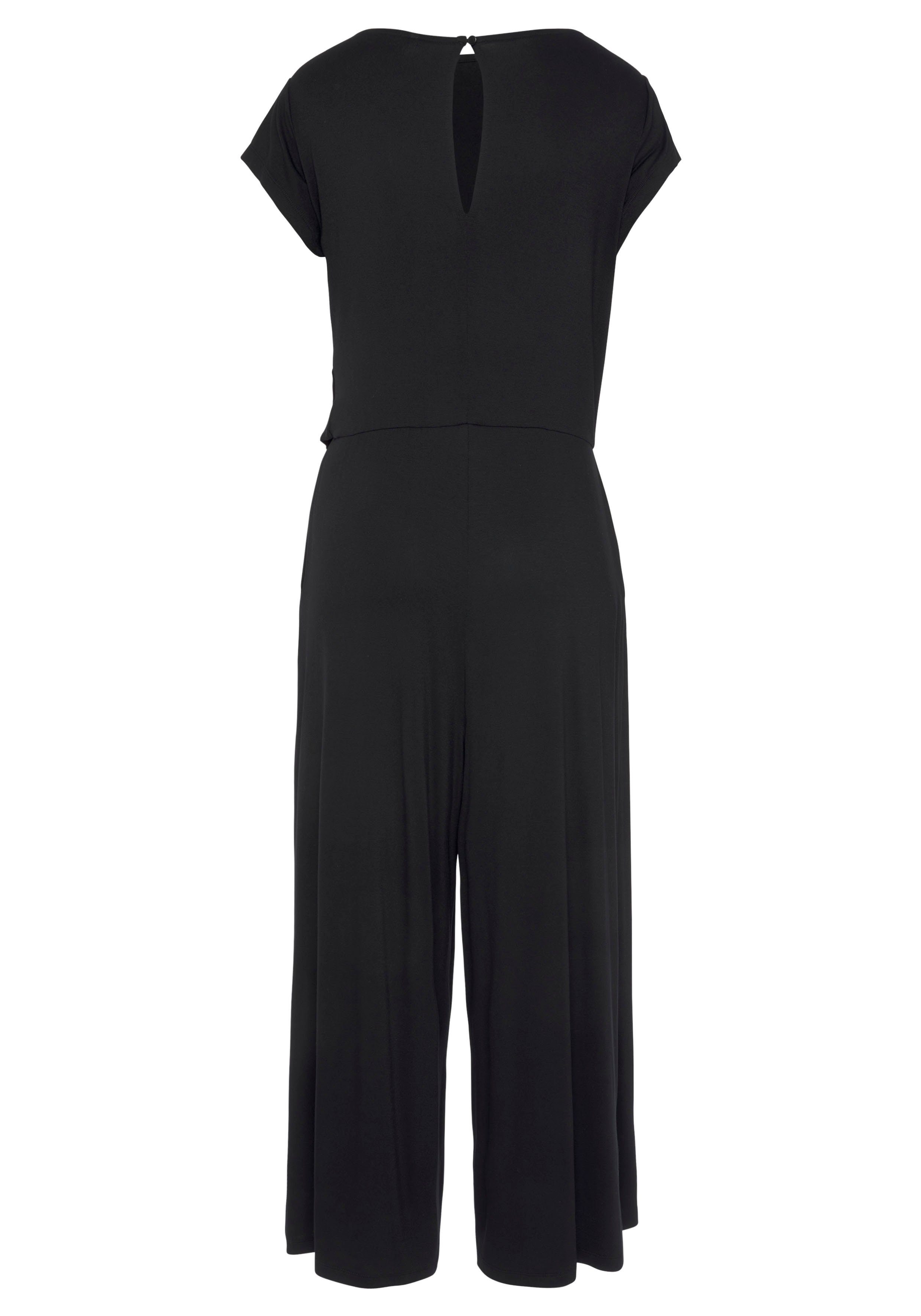 Lascana Jumpsuit in culotte-stijl met knoopdetail in de taille, elegante jumpsuit, feestelijk