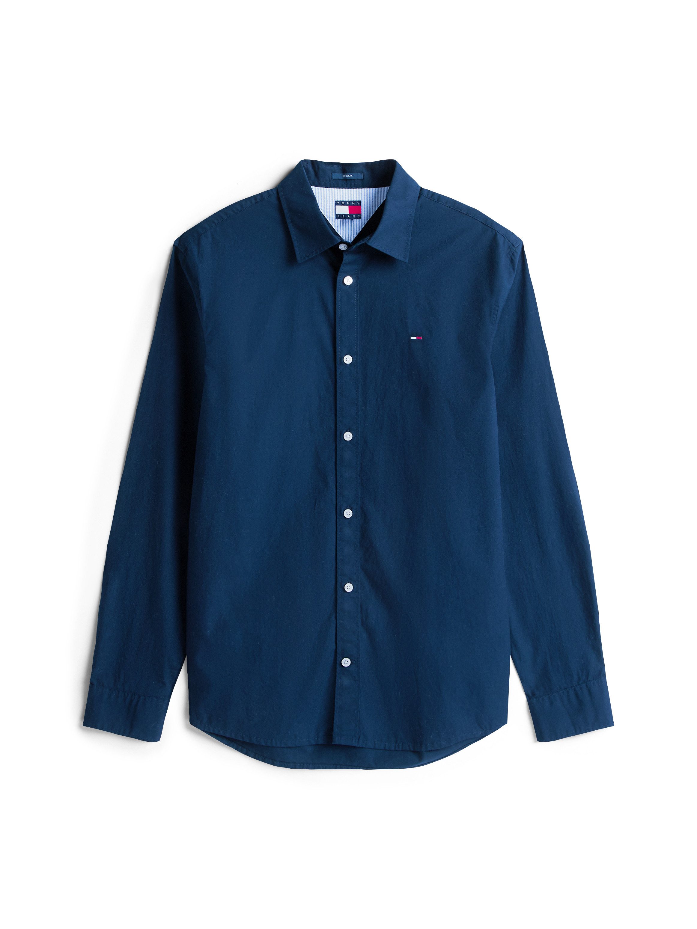 TOMMY JEANS Overhemd met lange mouwen TJM POPLIN Regular fit, Kentkraag