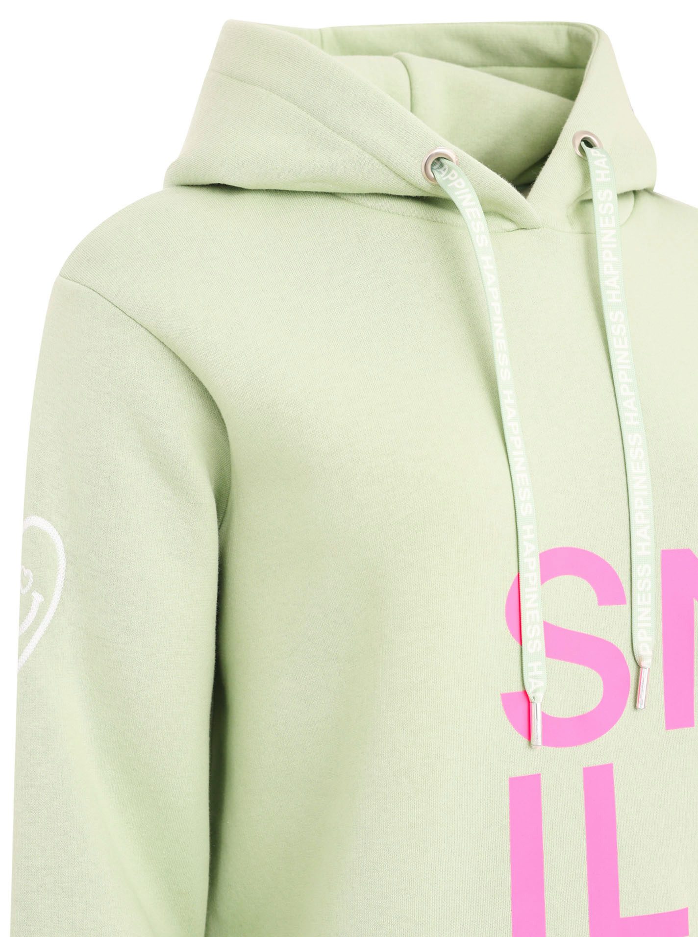 Zwillingsherz Hoodie Alissa met smile-print