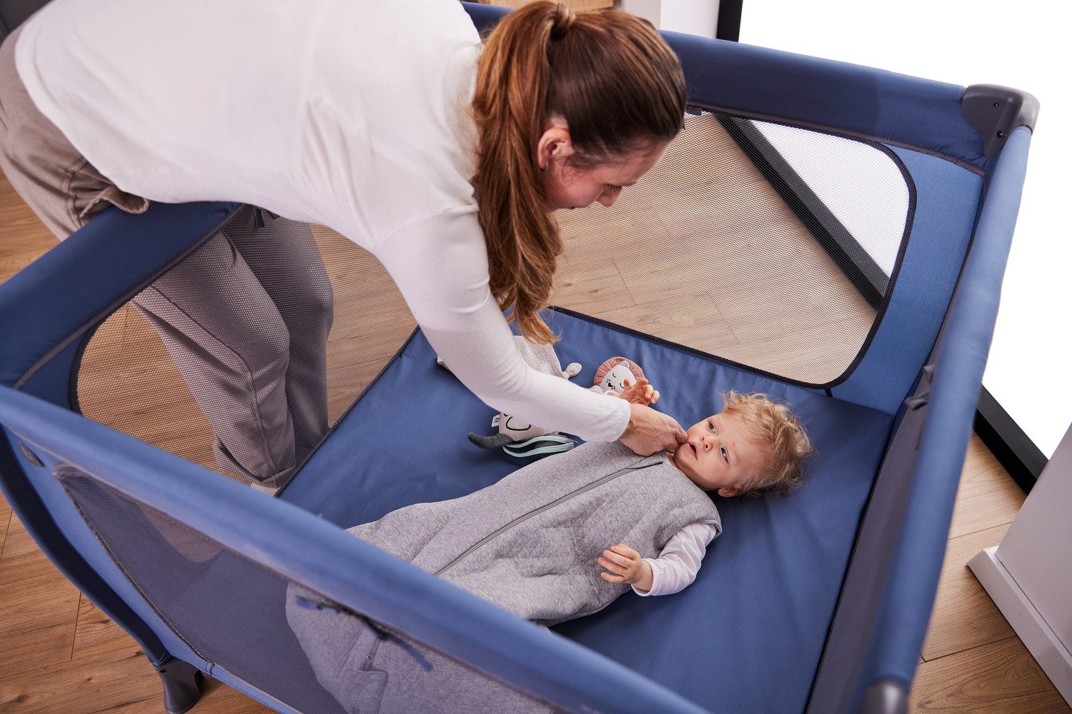 Hauck Baby-campingbed Sleep N Play SQ, Set dark green