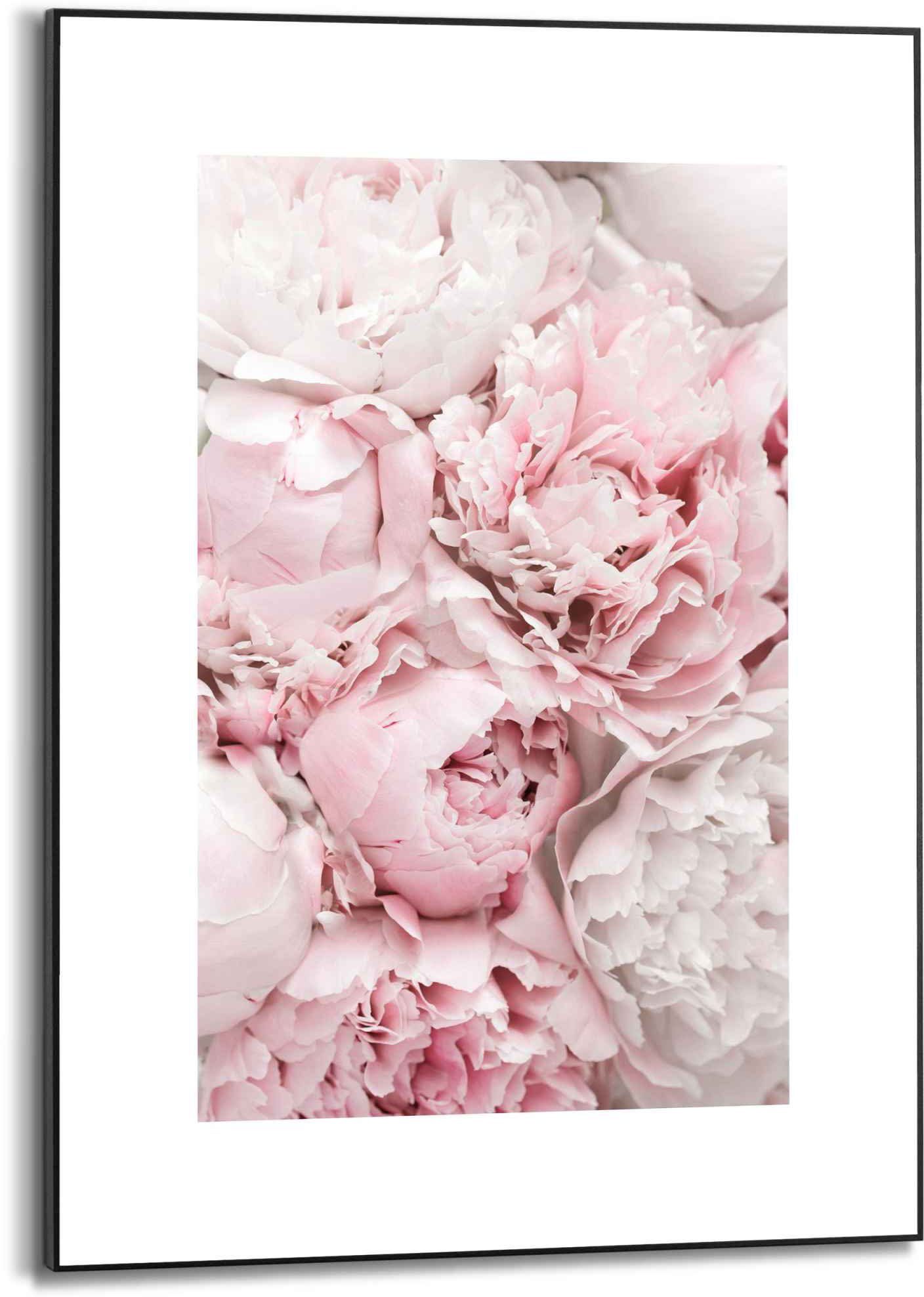 reinders! wanddecoratie ingelijste print pioenrozen bloemen - romantisch roze