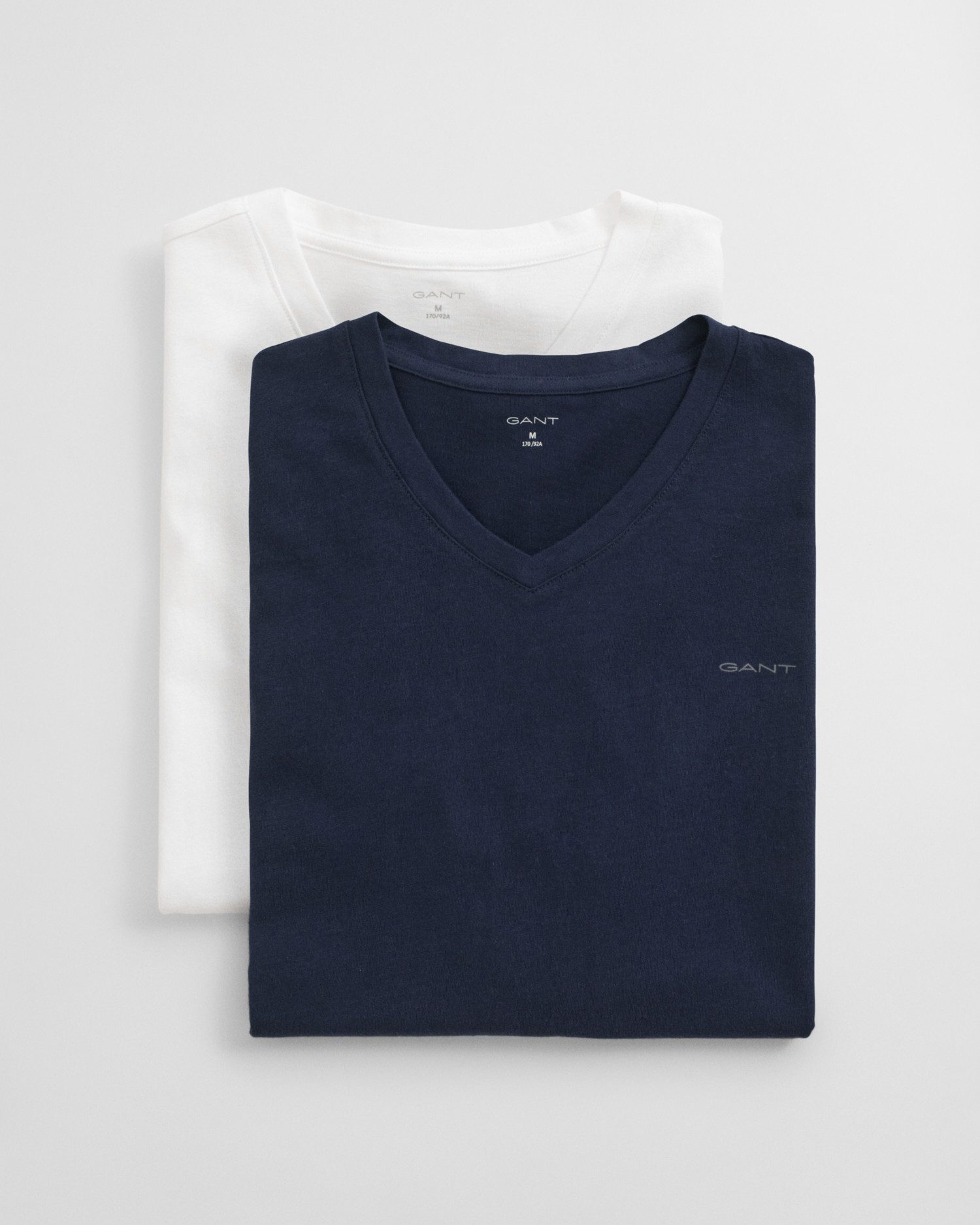 Gant Shirt met korte mouwen V-NECK T-SHIRT 2-PACK heren t-shirts maat XXL blauw