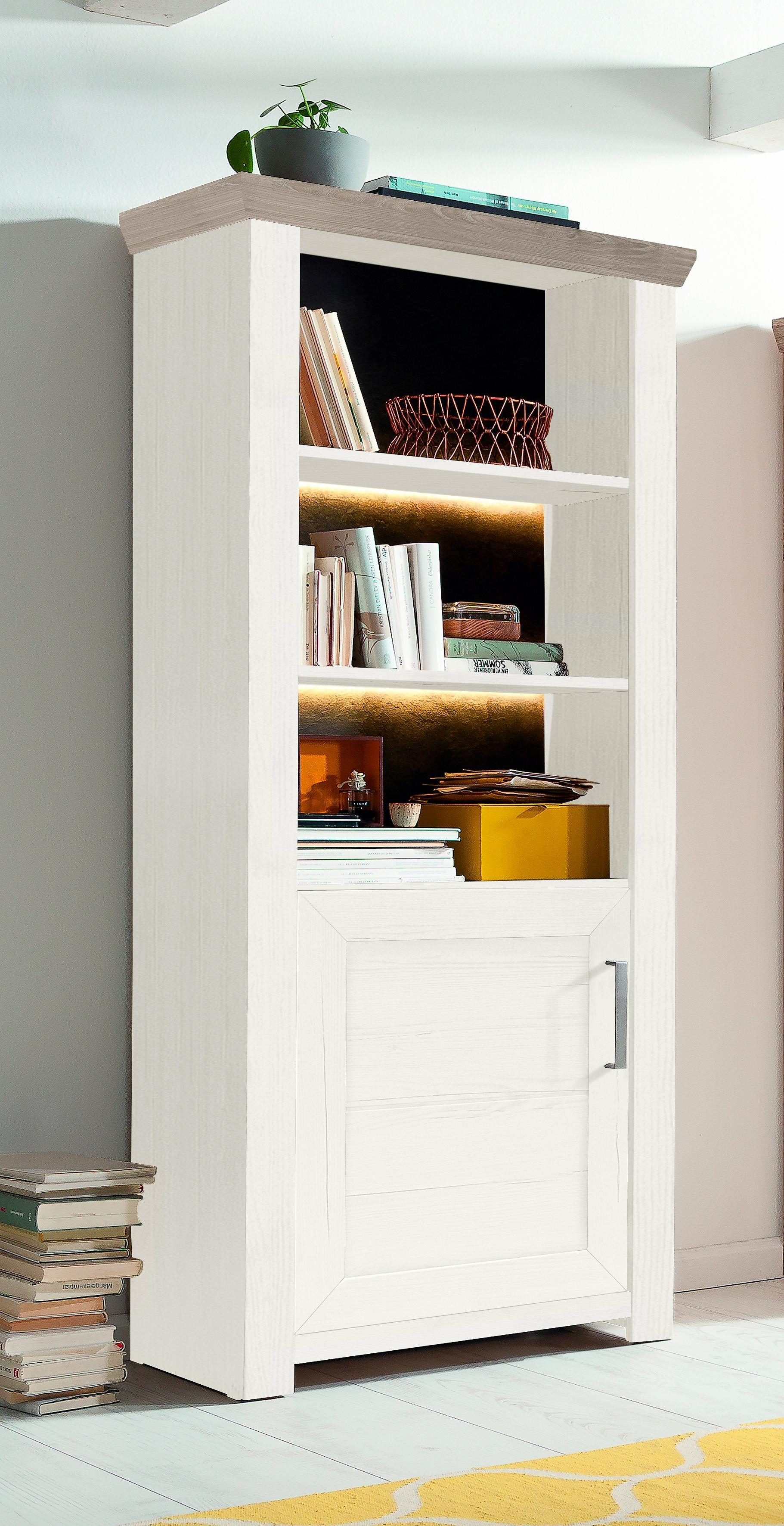 set one by Musterring Rek York Type 09, met open vakken, deur aanslag verwisselbaar, B 75 x H 175 cm